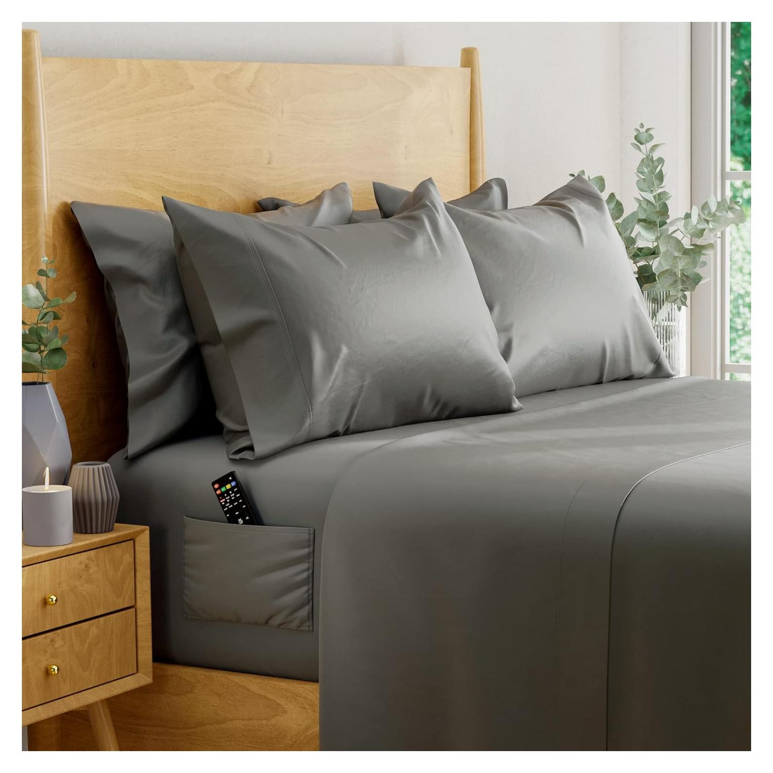 Juego de Sábanas Doble DREAMCARE Eucalipto 100% Tencel 6 Piezas