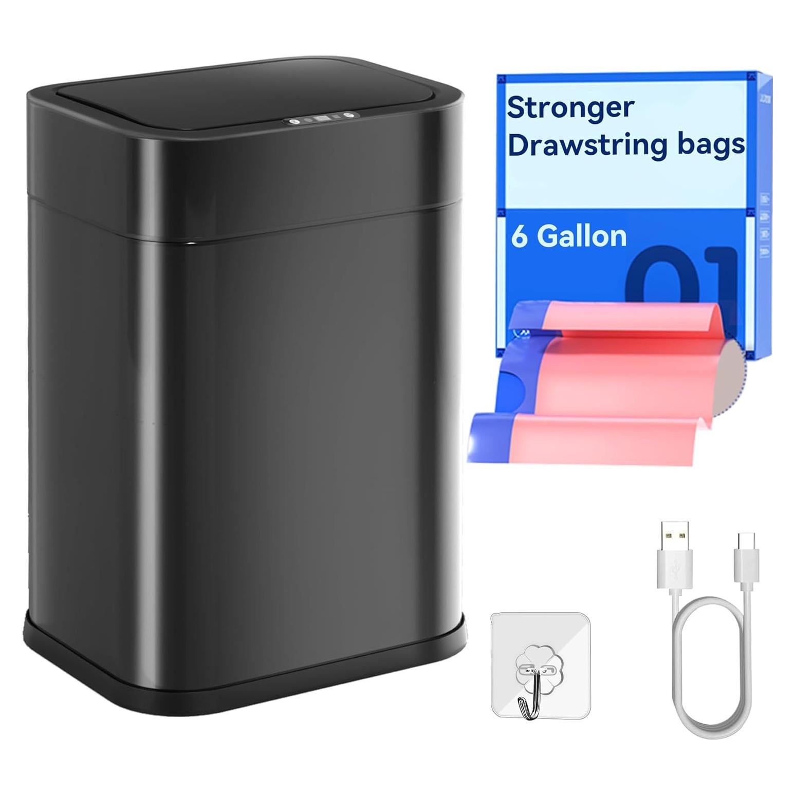 Basurero Automático 6 Galones Aimashi Acero Inoxidable Tapa Silenciosa