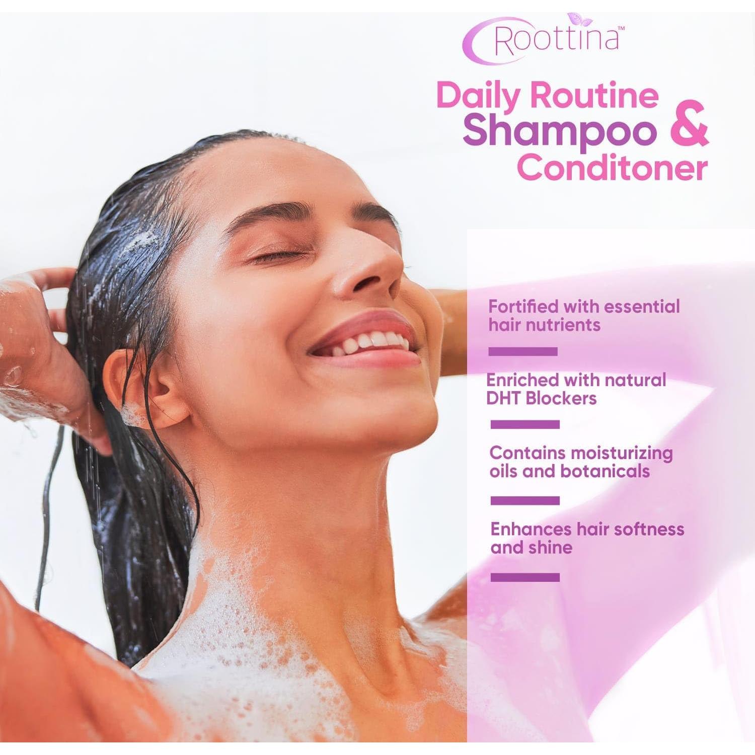 Champú y Acondicionador Roottina 473 ml x 2 - Pérdida de Cabello