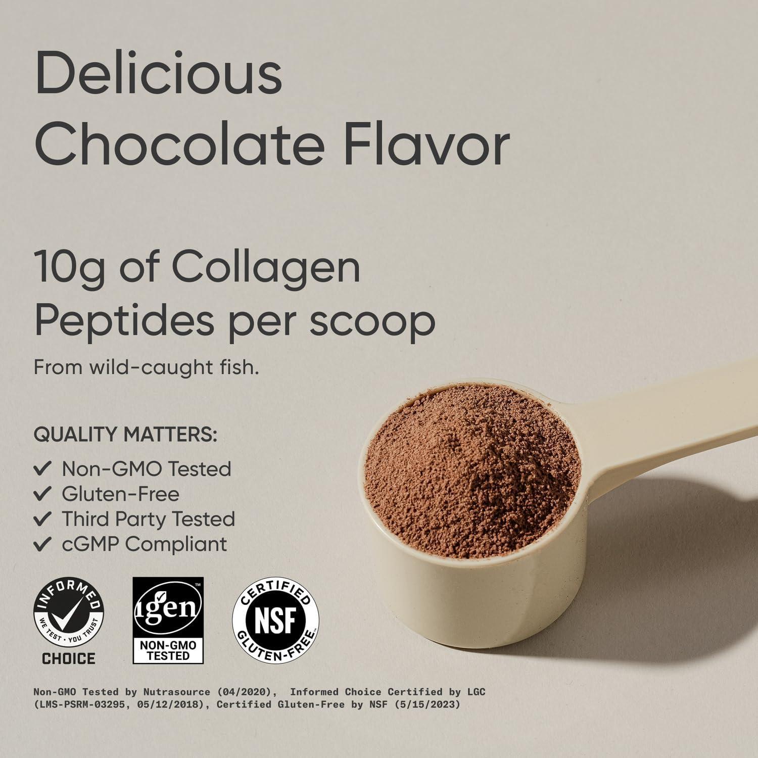 Péptidos de colágeno marino Sports Research 30 Porciones Chocolate