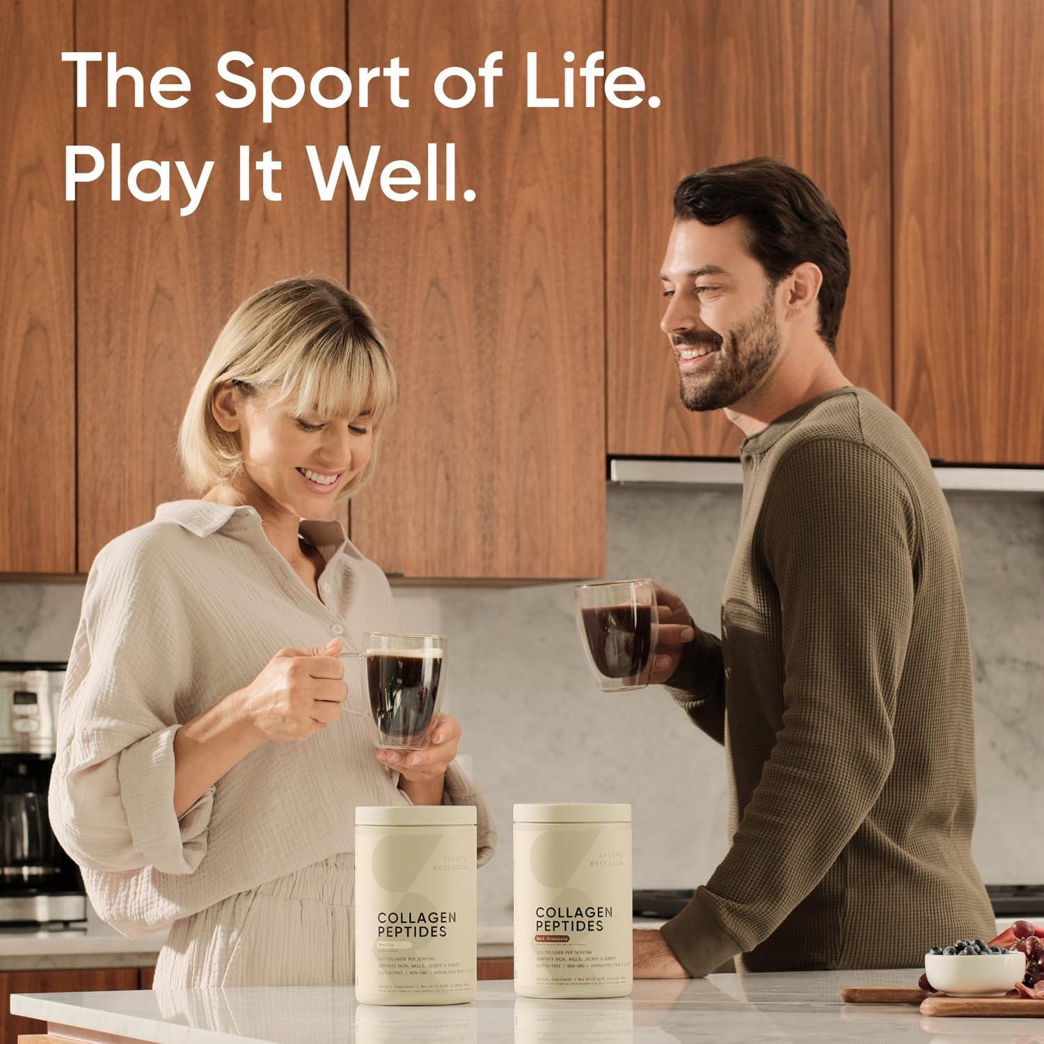 Péptidos de colágeno marino Sports Research 30 Porciones Chocolate