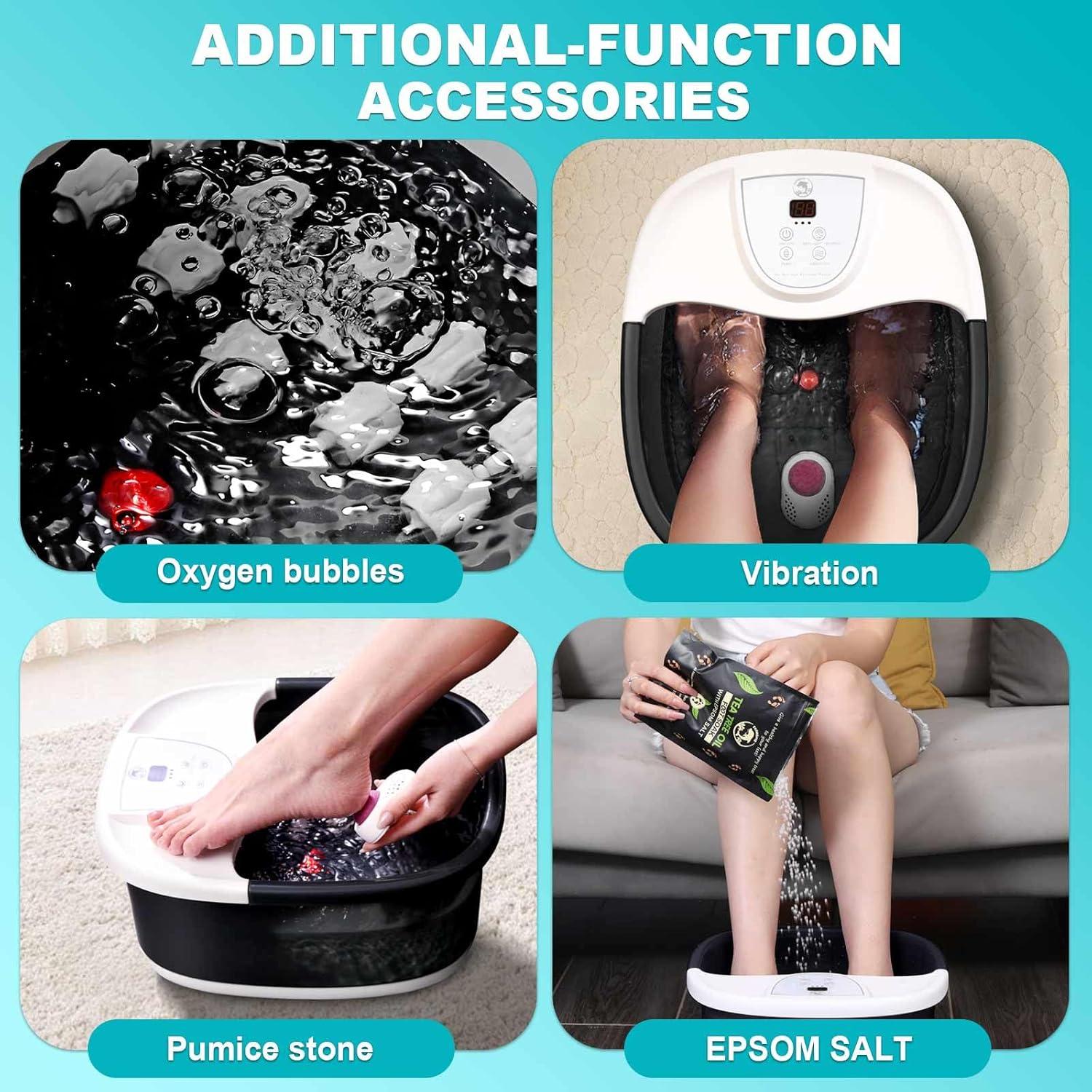 Masajeador de pies ECARBME E20-91BLACK con calor y burbujas