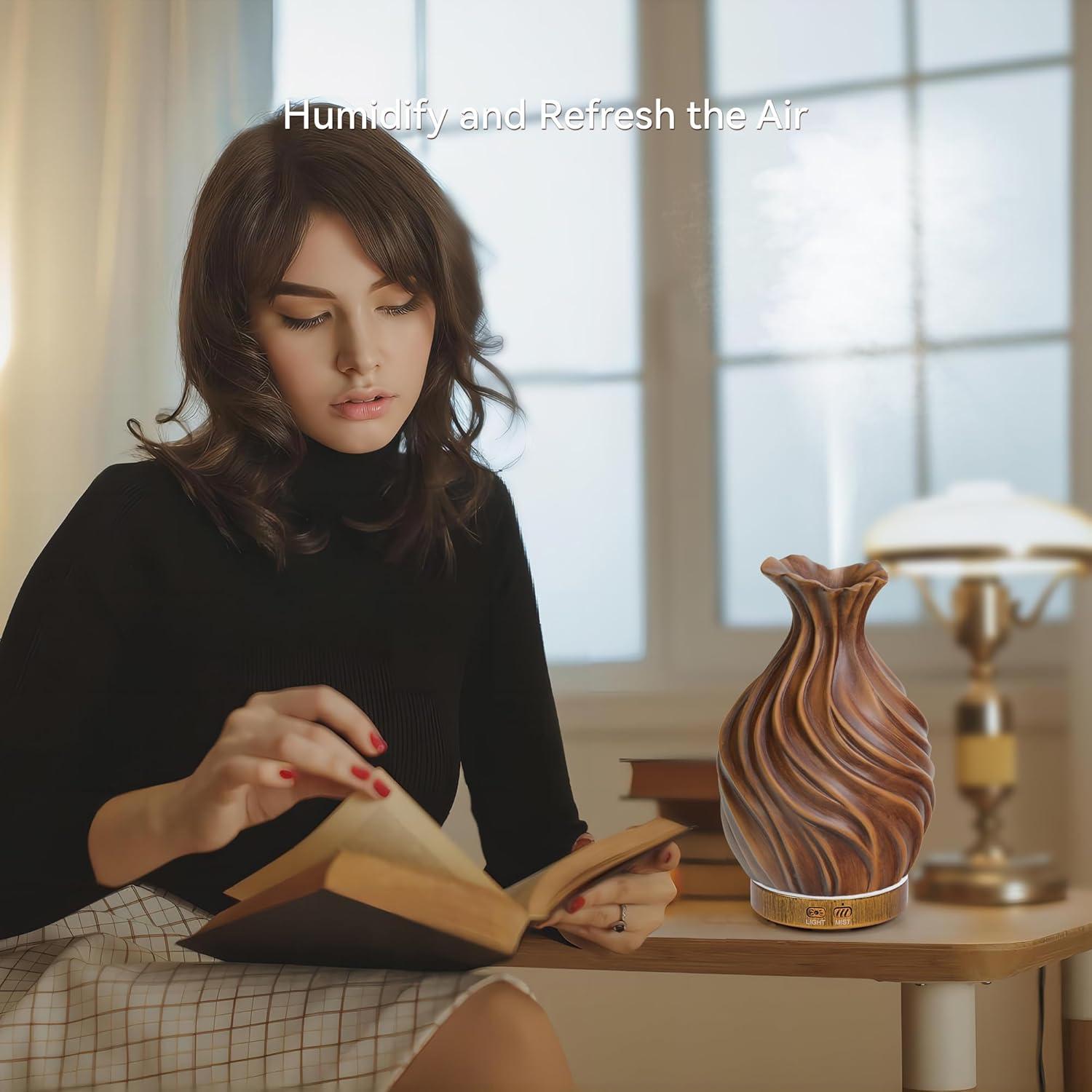 Difusor de Aceite Esencial 200ml ZqLotXiao con Luz LED y Apagado Automático