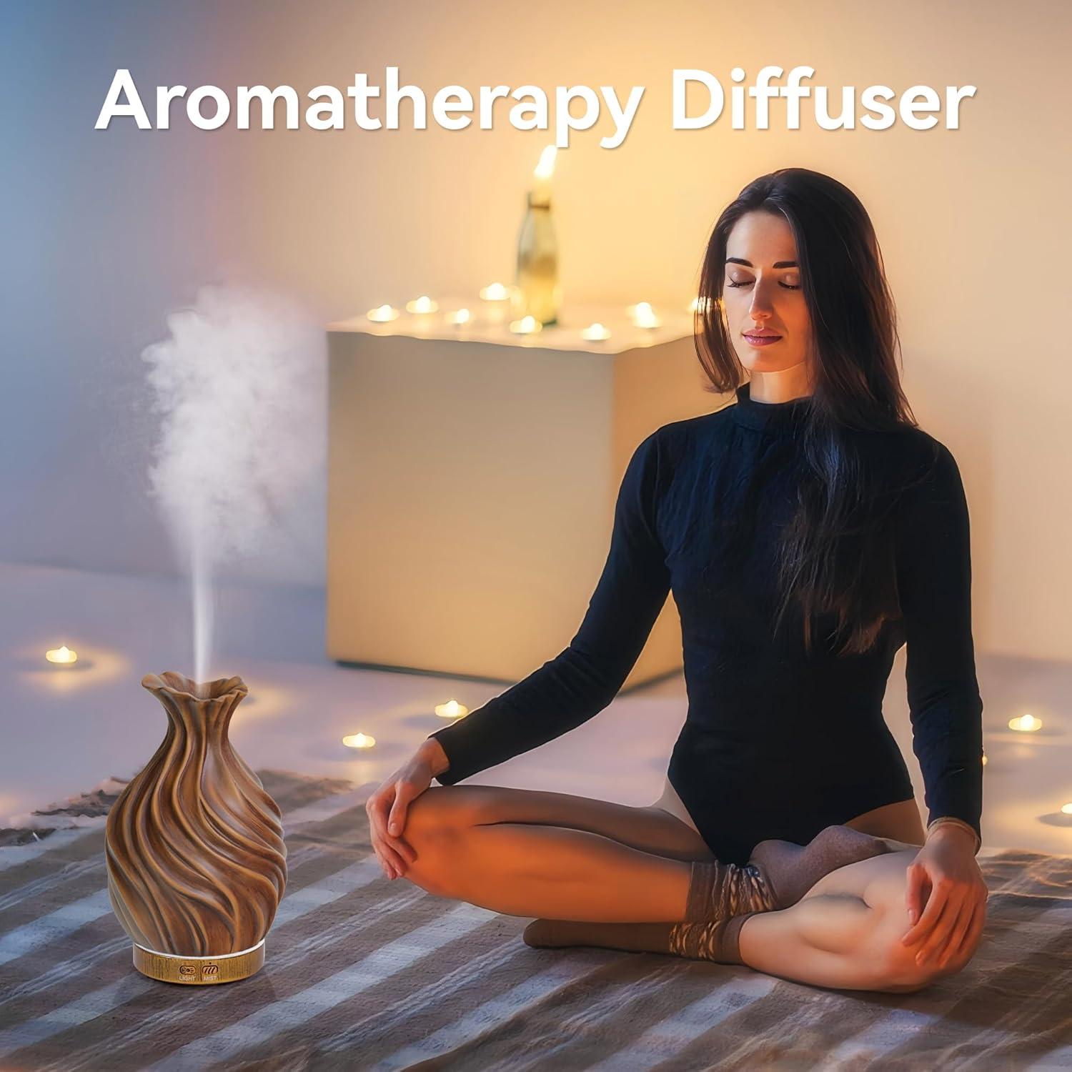 Difusor de Aceite Esencial 200ml ZqLotXiao con Luz LED y Apagado Automático