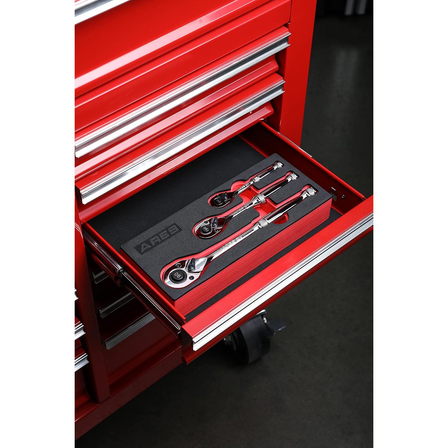 Juego de Carraca ARES 3 Piezas 90 Dientes Acero Cromo