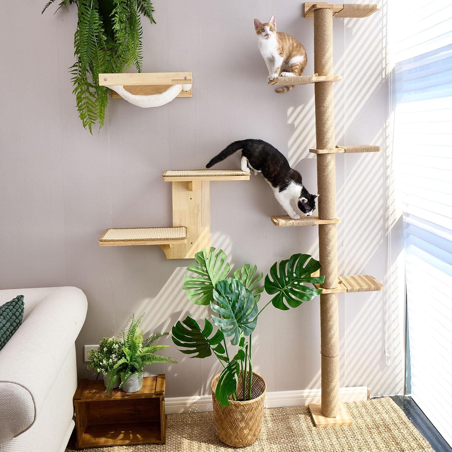 Árbol para Gatos FUKUMARU Alto 205.74 cm 5 Niveles Rascador