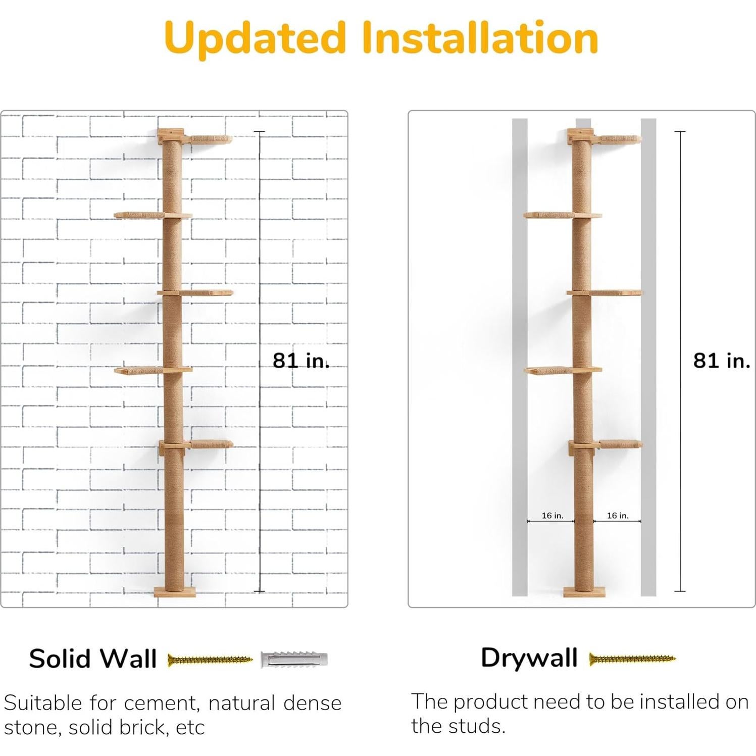 Árbol para Gatos FUKUMARU Alto 205.74 cm 5 Niveles Rascador