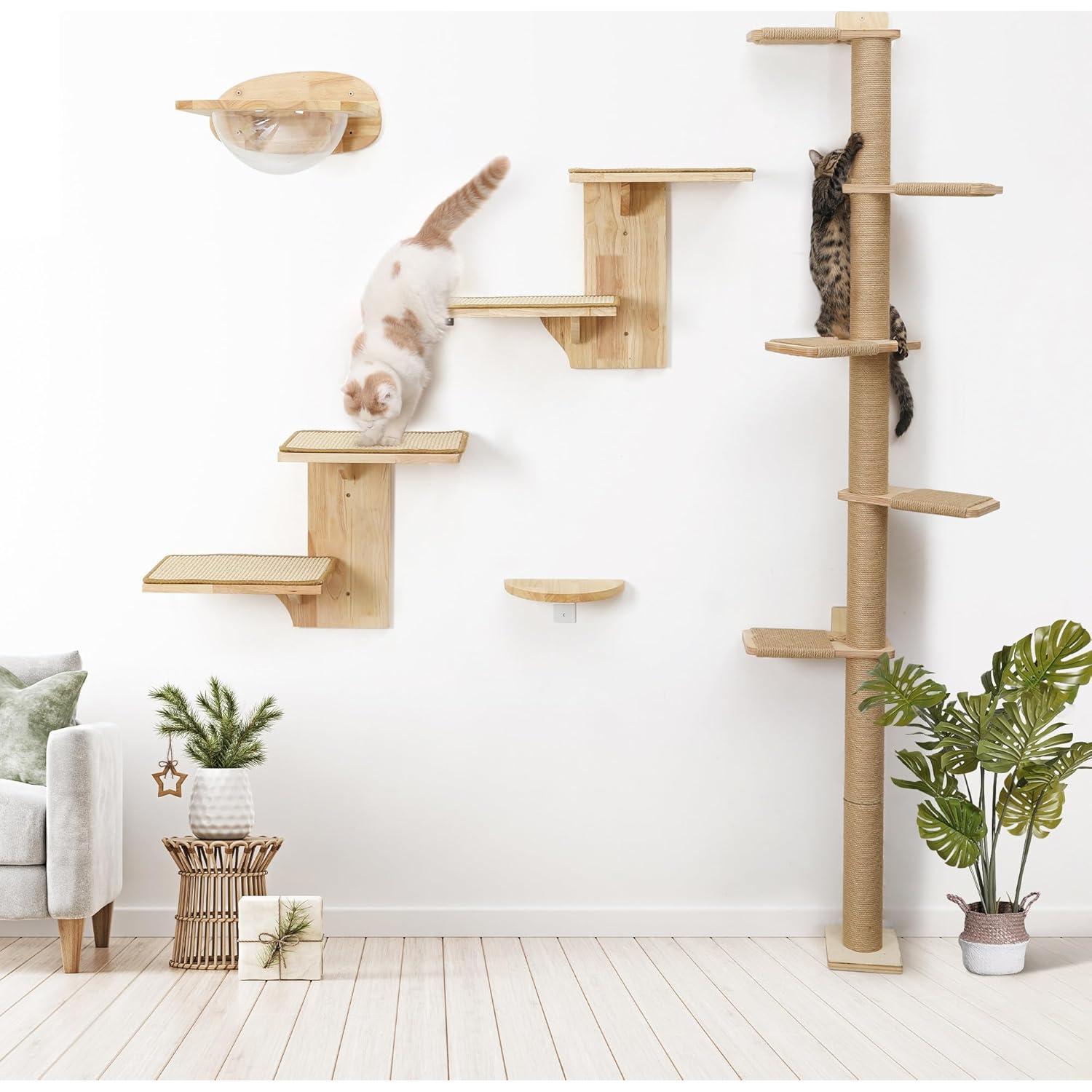 Árbol para Gatos FUKUMARU Alto 205.74 cm 5 Niveles Rascador