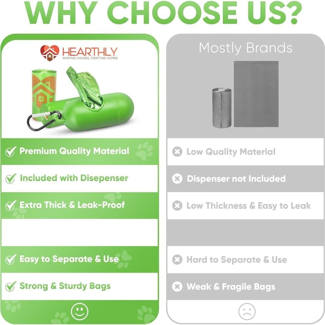 Bolsas para Excremento de Perro Hearthly 360 Unidades Aroma Lavanda