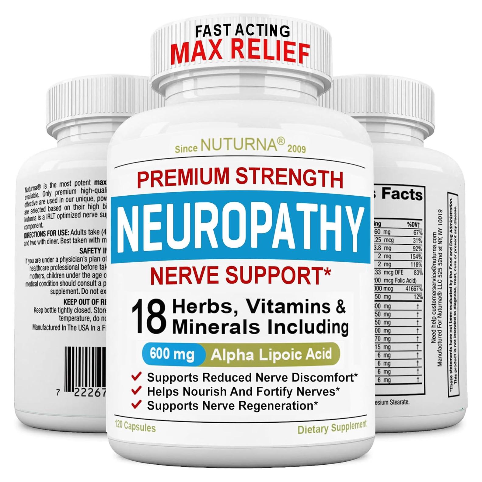 Suplemento Nuturna 600 mg Ácido Alfa Lipoico - 120 Cápsulas