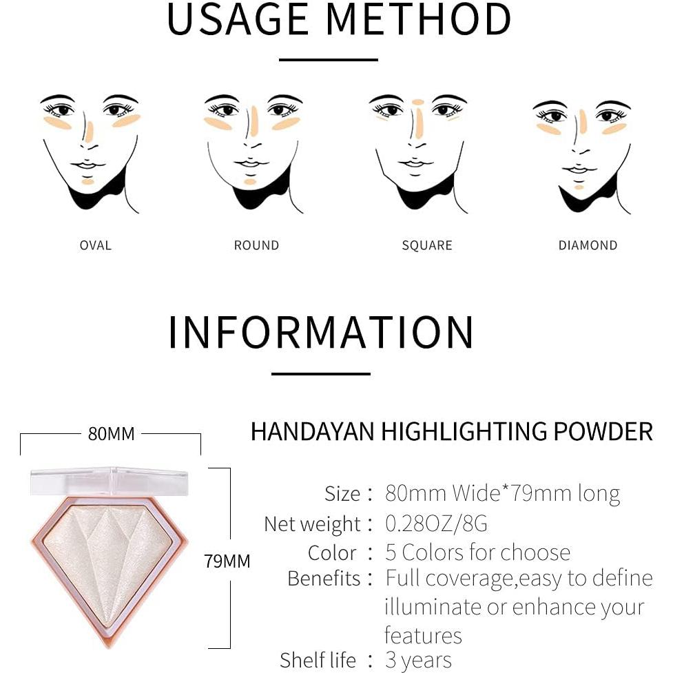 Rubor Iluminador en Polvo AKARY Rosa Brillante 7.87g