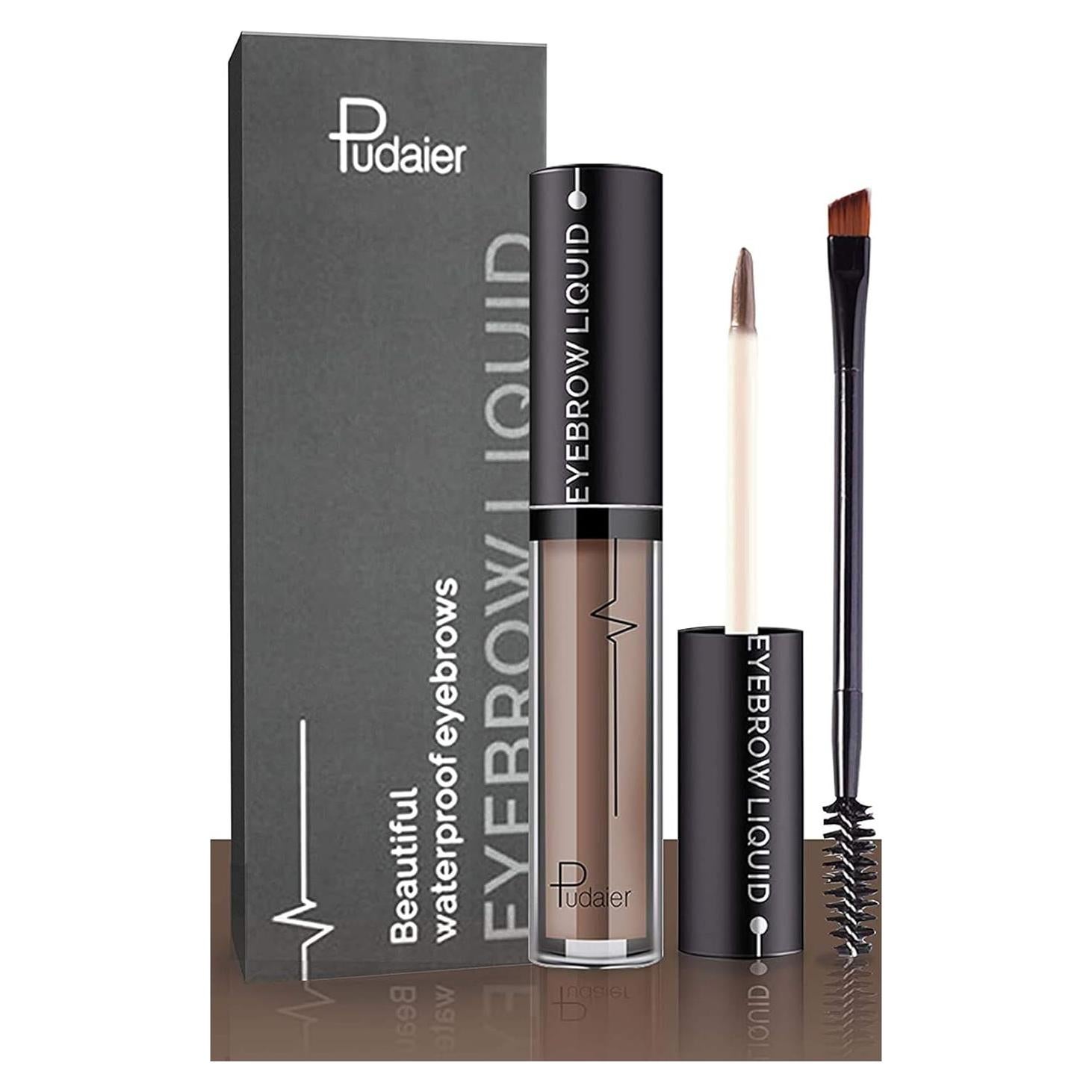 Gel de Cejas Impermeable YOLETO Marrón Ceniza 12cm con Cepillo