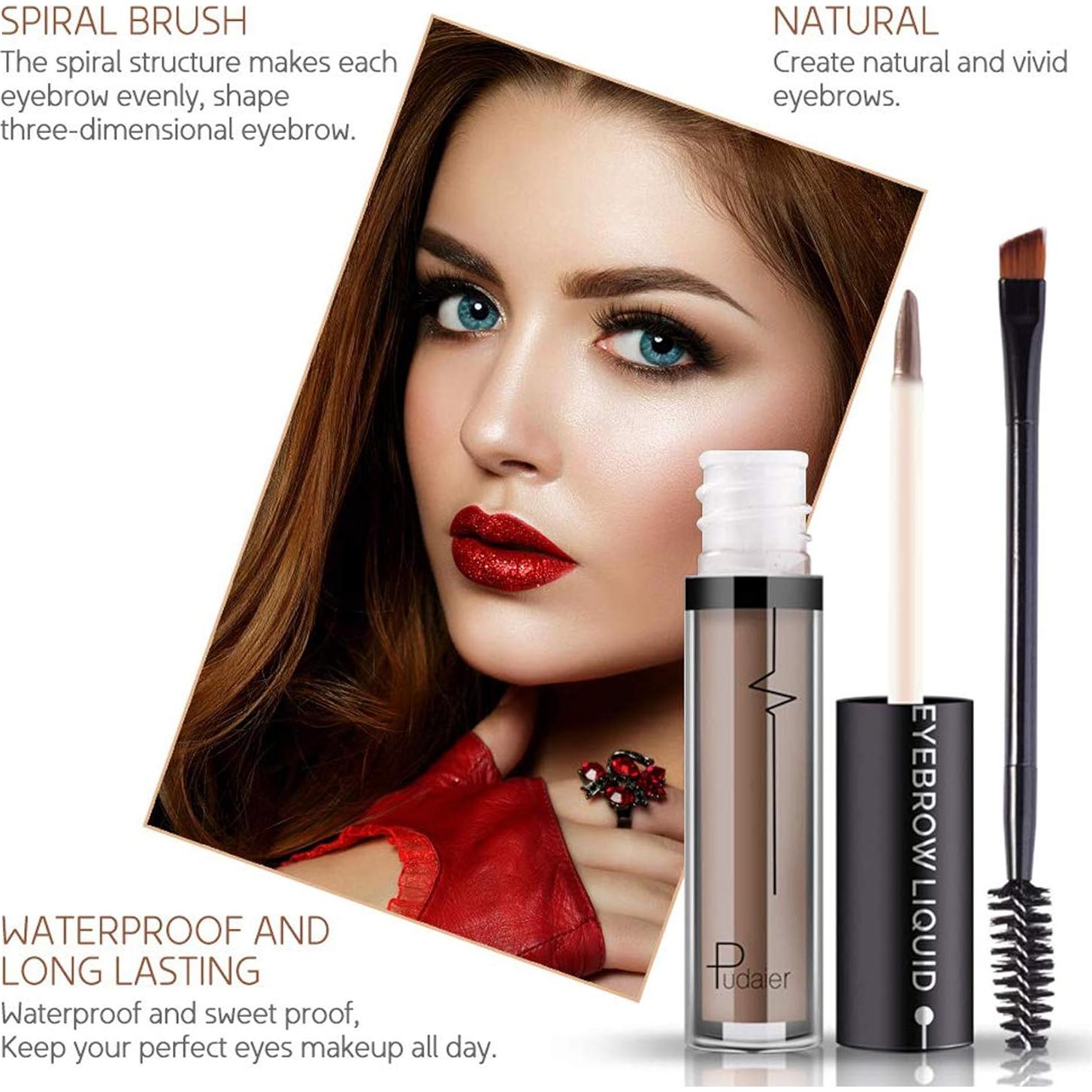 Gel de Cejas Impermeable YOLETO Marrón Ceniza 12cm con Cepillo