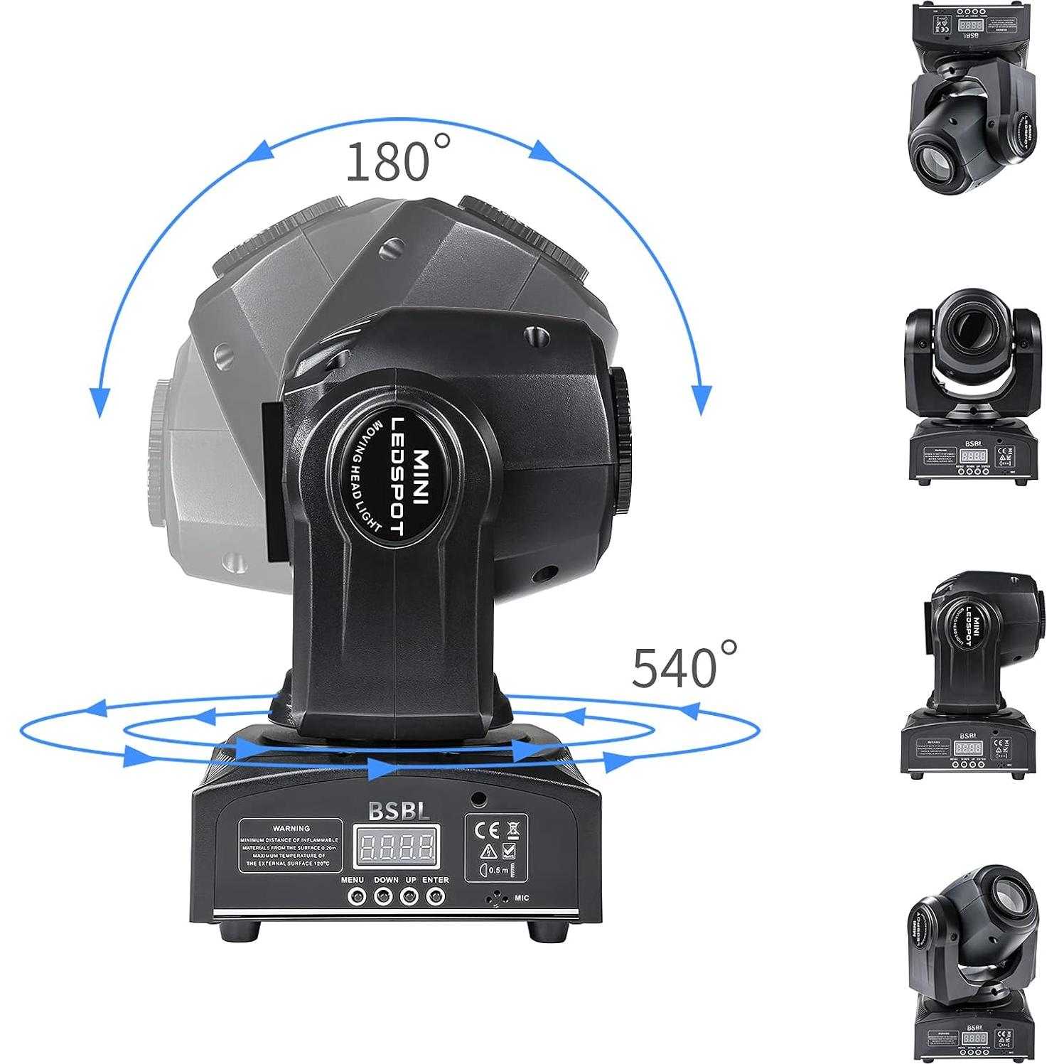 Luces de Cabeza Móvil LED BSBL 30W con 8 GOBO y 15 Colores