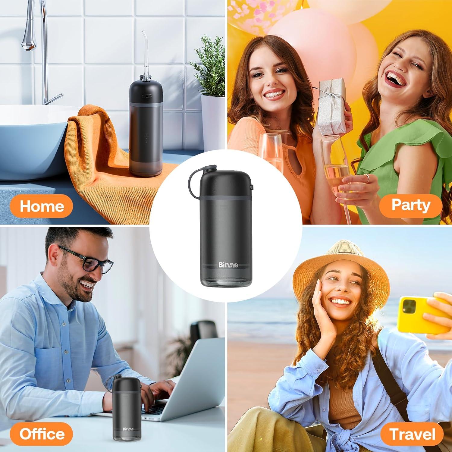 Irrigador Dental Portátil Bitvae P1 Negro, IPX7, 40 Días Batería