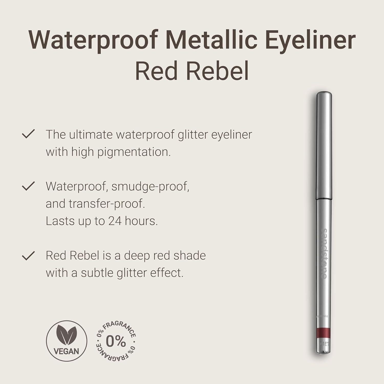 Lápiz de Eyeliner Hipoalergénico Impermeable Sandstone Rojo