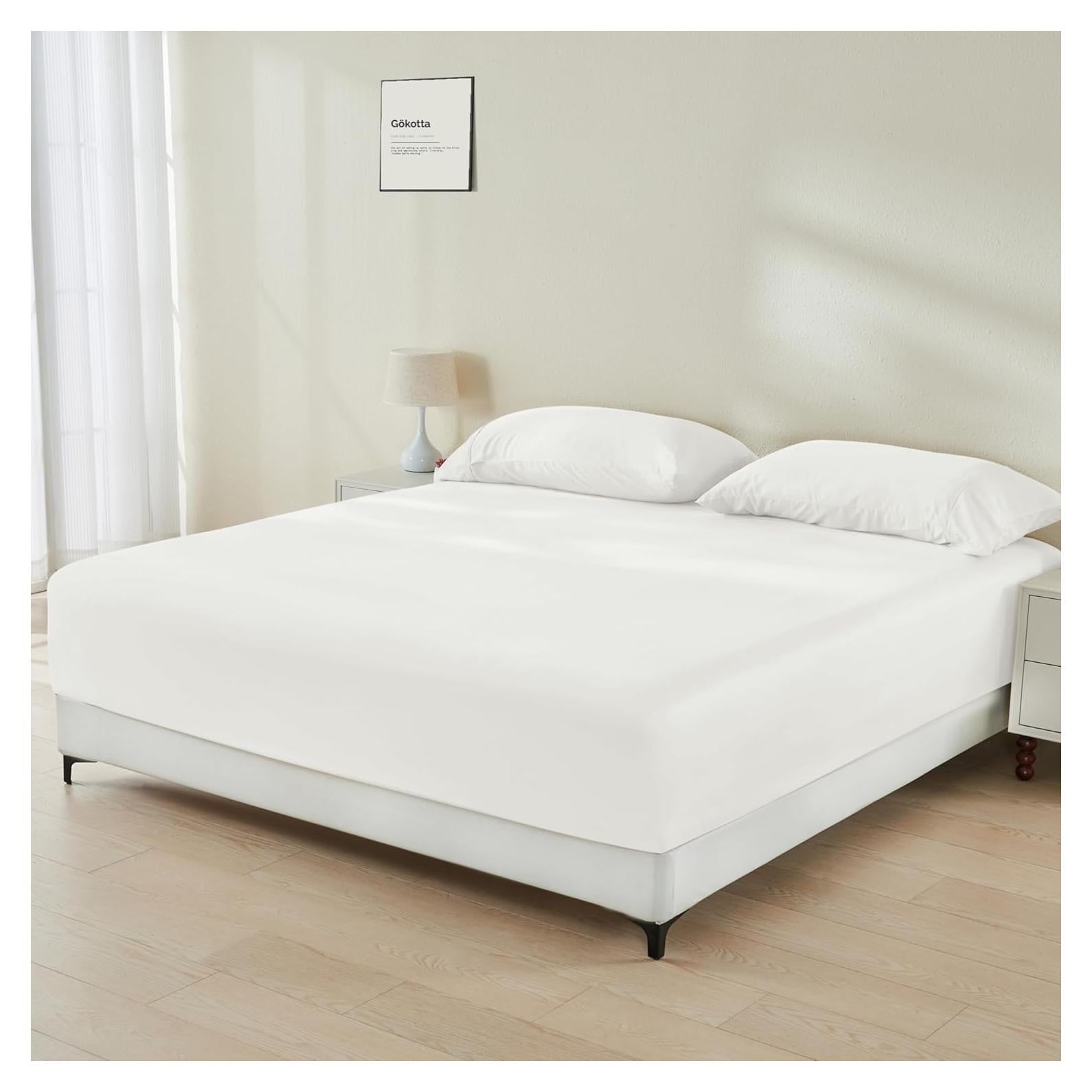 Juego de Sábana Ajustable Gokotta Individual Rayón Bambú 15cm