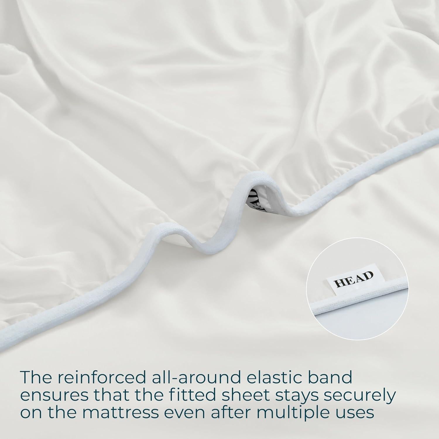 Juego de Sábana Ajustable Gokotta Individual Rayón Bambú 15cm