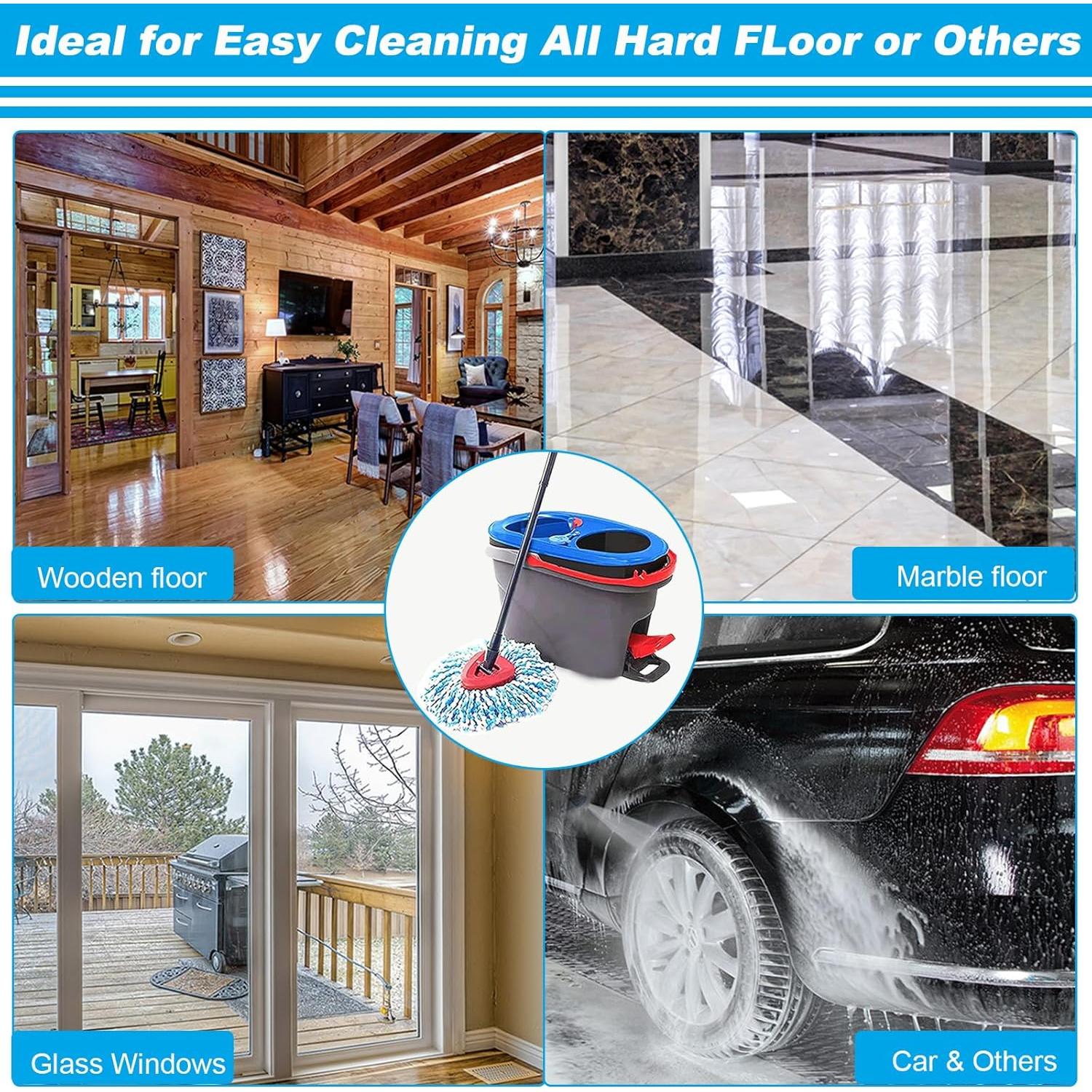 Cabezal de Repuesto para Mop de Giro High-PQ 2 Paquetes Microfibra