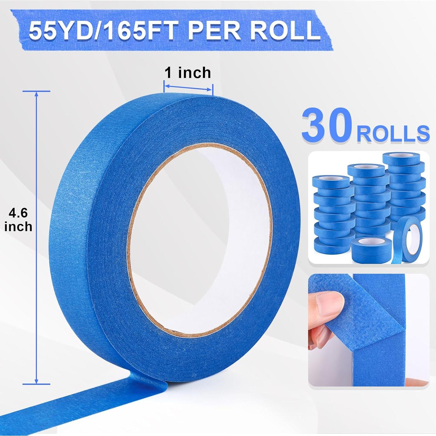 Cinta de Pintor Azul NEOACT 30 Rollos 2.54 cm x 50 m