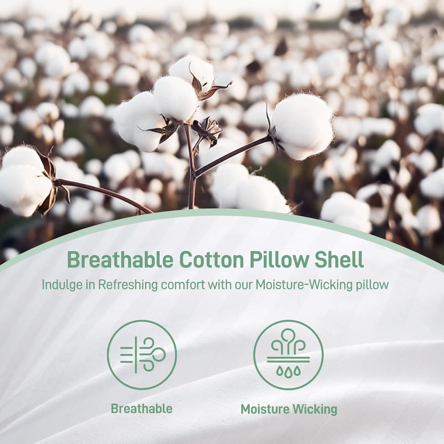 Almohada Hipoalergénica Cotelovo Reina Suave Algodón 71x51cm