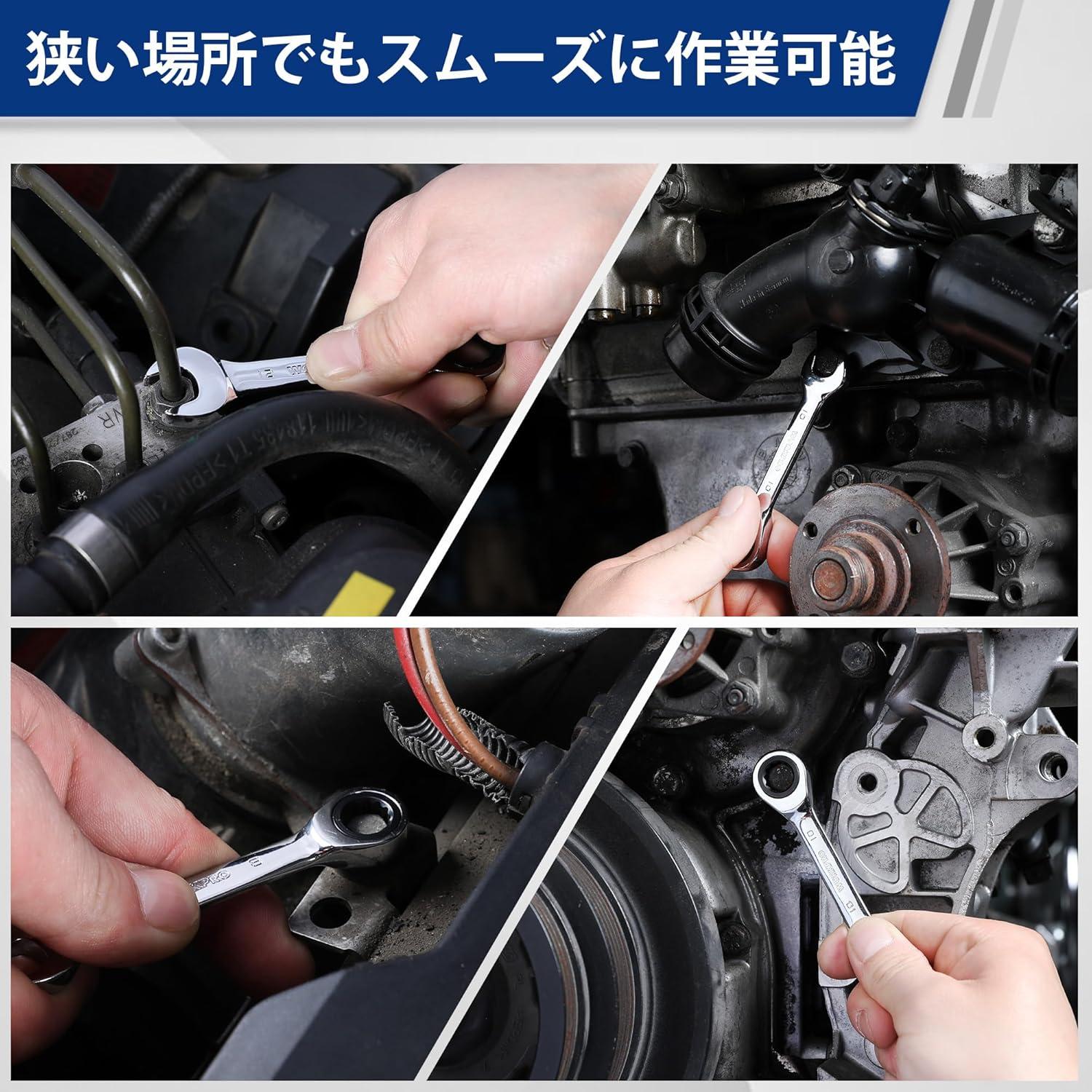 Juego de Llaves de Vaso 12 Piezas WORKPRO 8-19mm Trinquete