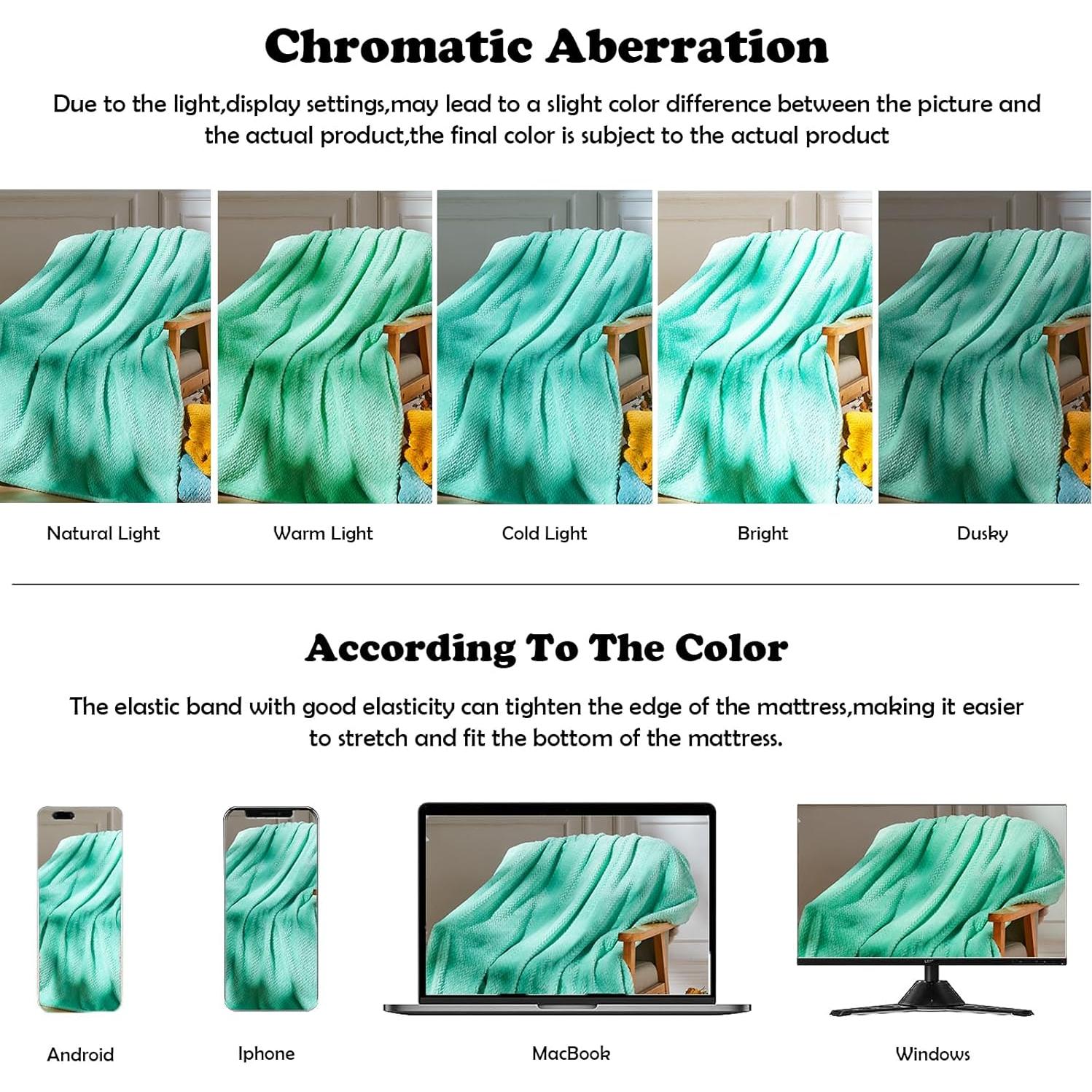 Manta Suave NEWCOSPLAY Aqua 127x152 cm para Todas las Estaciones