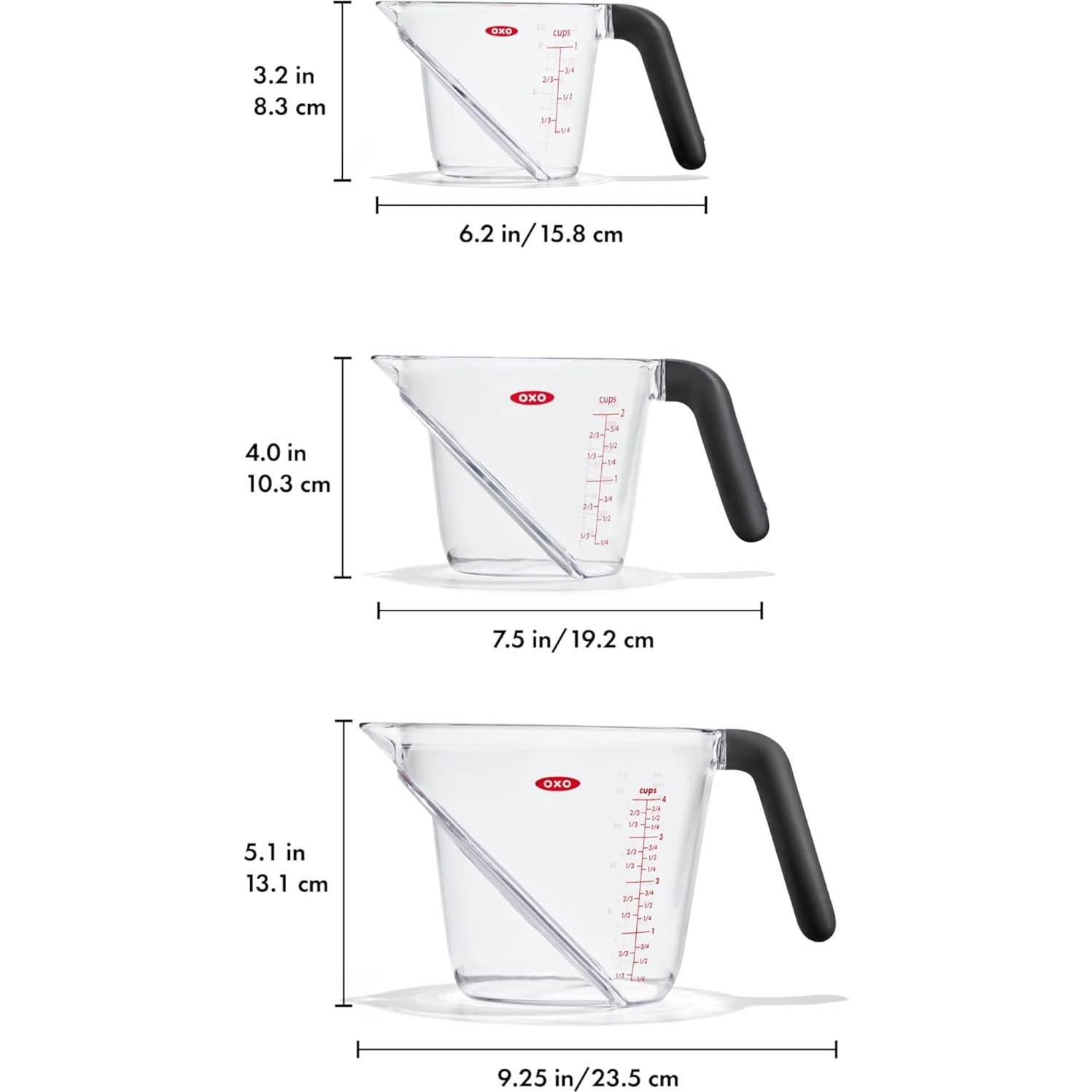 Set de Tazas Medidoras Anguladas OXO Good Grips 3 Piezas