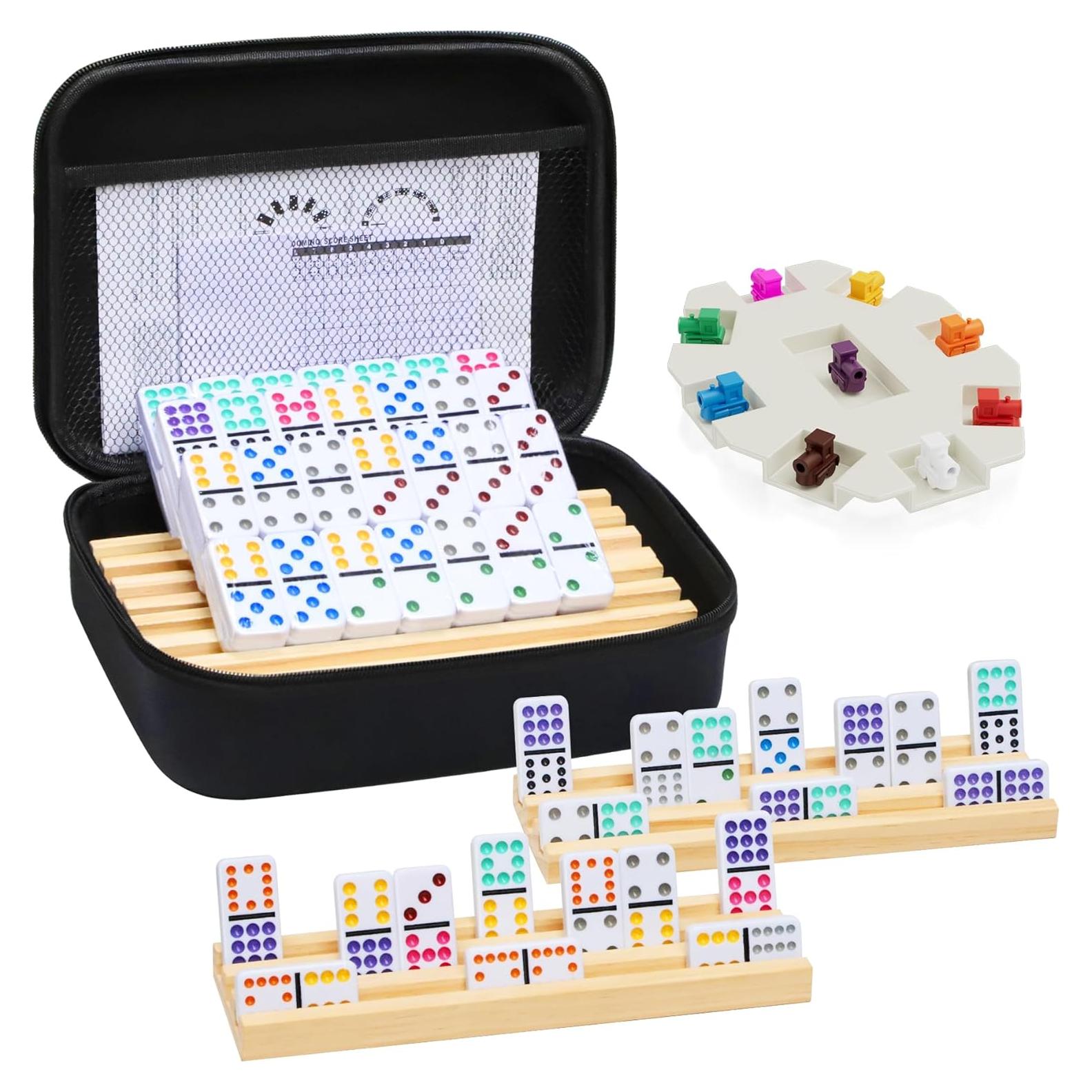 Juego de Dominó Mexicano Doble 12 Uvcany con 4 Bandejas