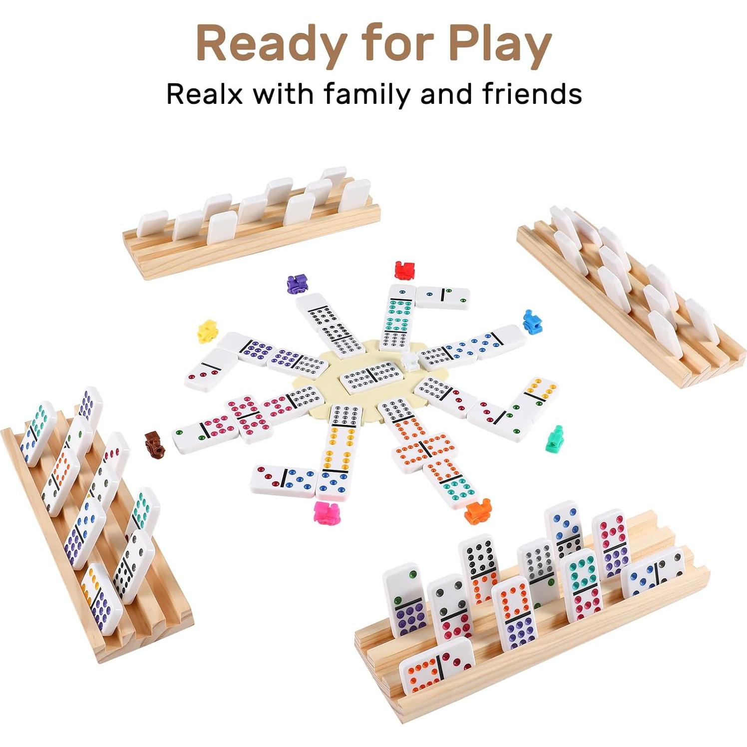 Juego de Dominó Mexicano Doble 12 Uvcany con 4 Bandejas