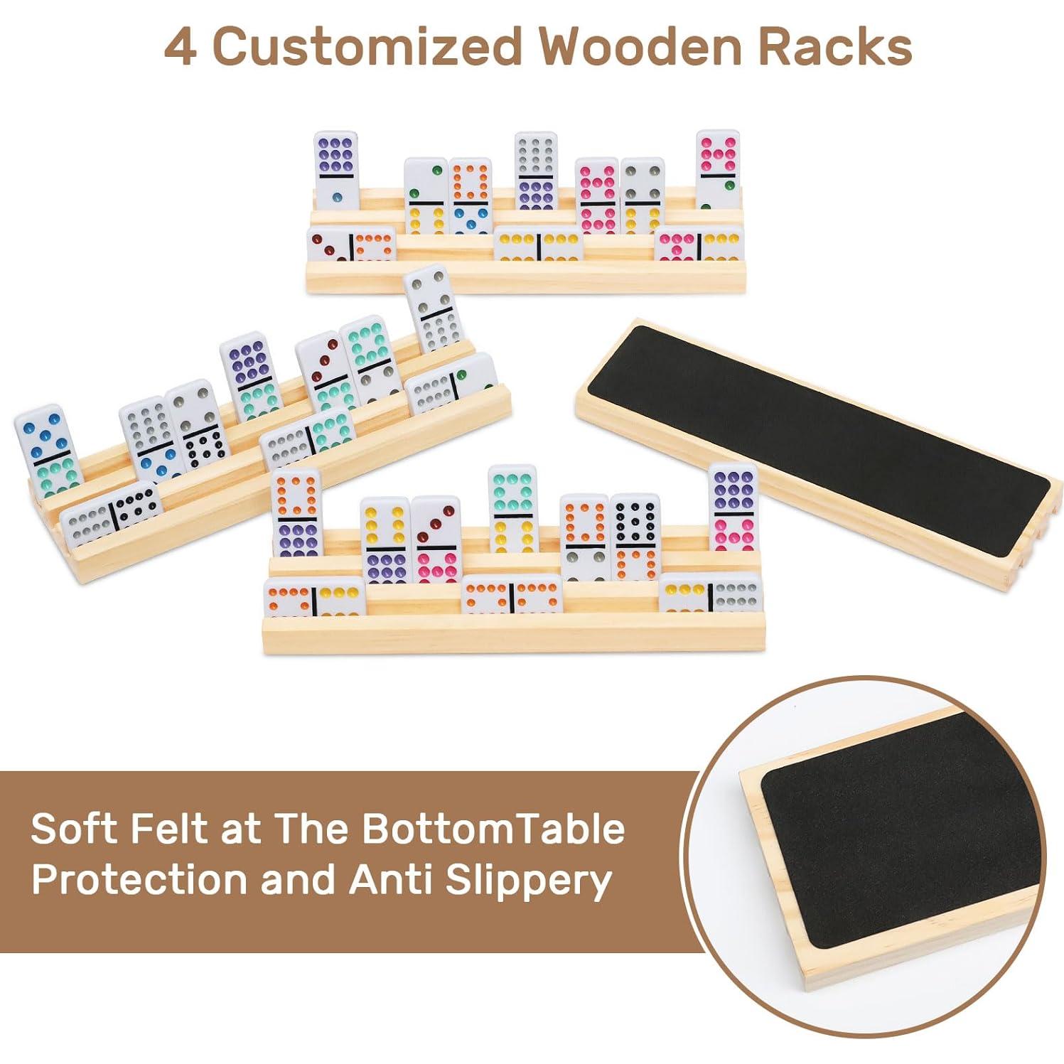Juego de Dominó Mexicano Doble 12 Uvcany con 4 Bandejas