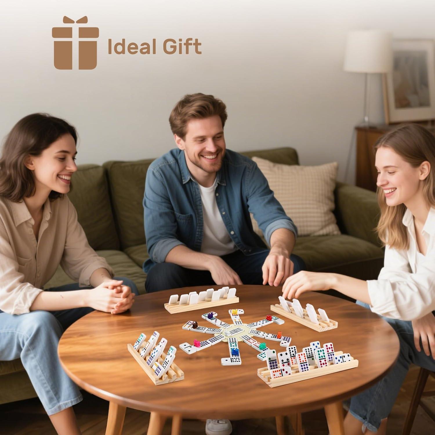 Juego de Dominó Mexicano Doble 12 Uvcany con 4 Bandejas