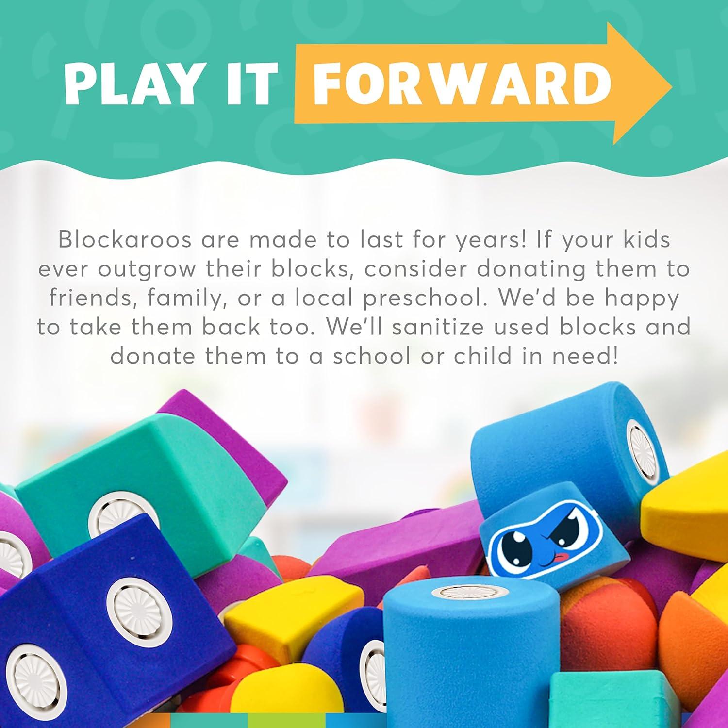 Bloques de Construcción Magnéticos Blockaroo - Set 50 Piezas