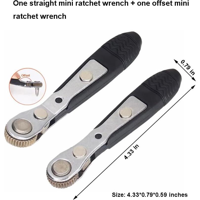 Llave de Trinquete Mini PANSHIYON 2 Piezas 11 cm