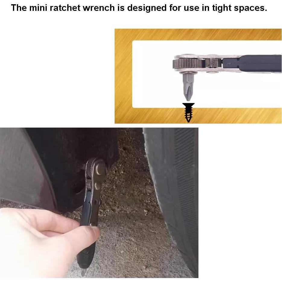 Llave de Trinquete Mini PANSHIYON 2 Piezas 11 cm