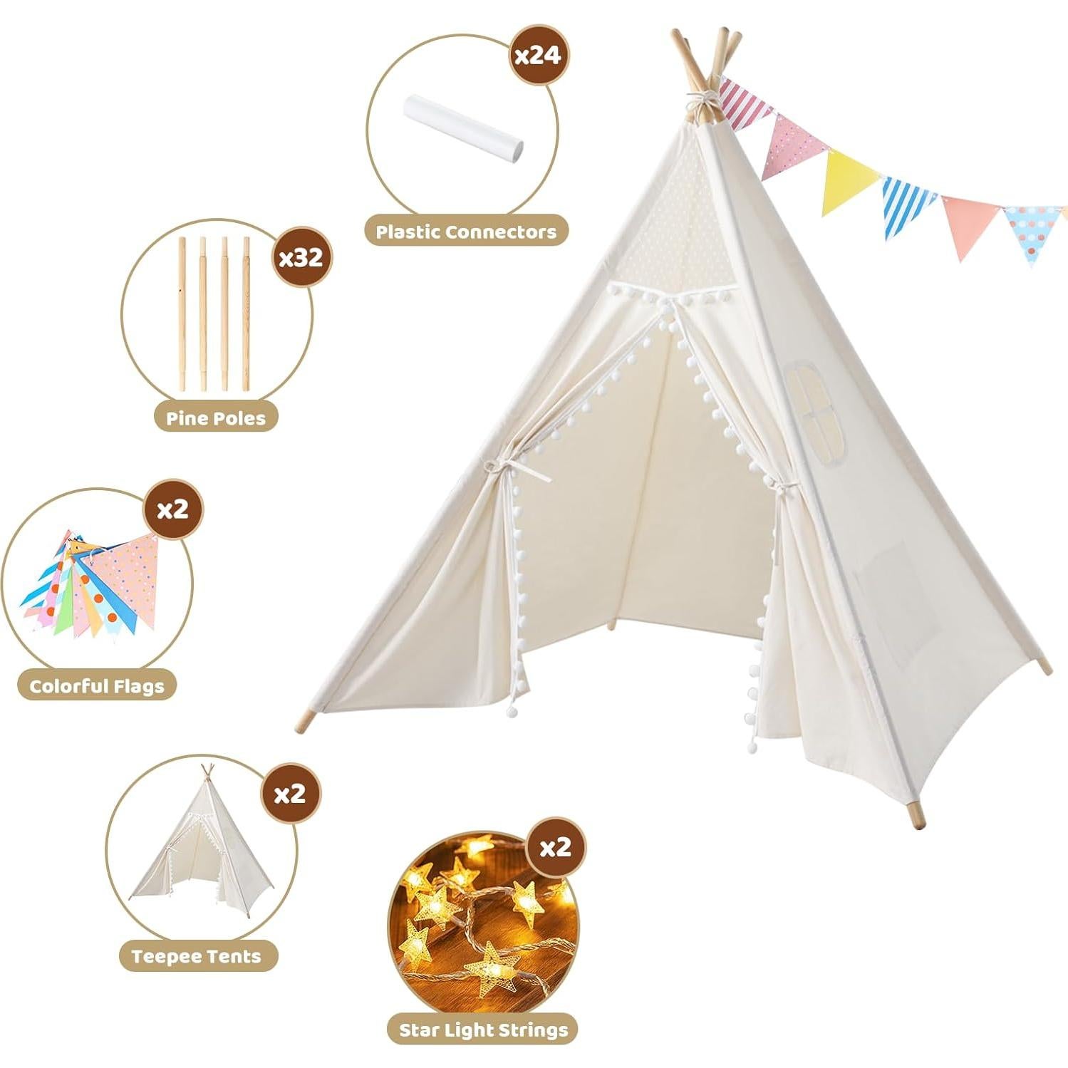 Set de 2 Tiendas Teepee Boho Sumbababy con Colchones