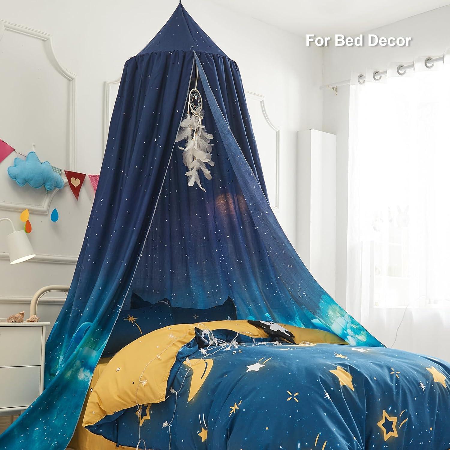 Dosel Colgante para Niños YMLH Cielo Estrellado Azul 270 cm