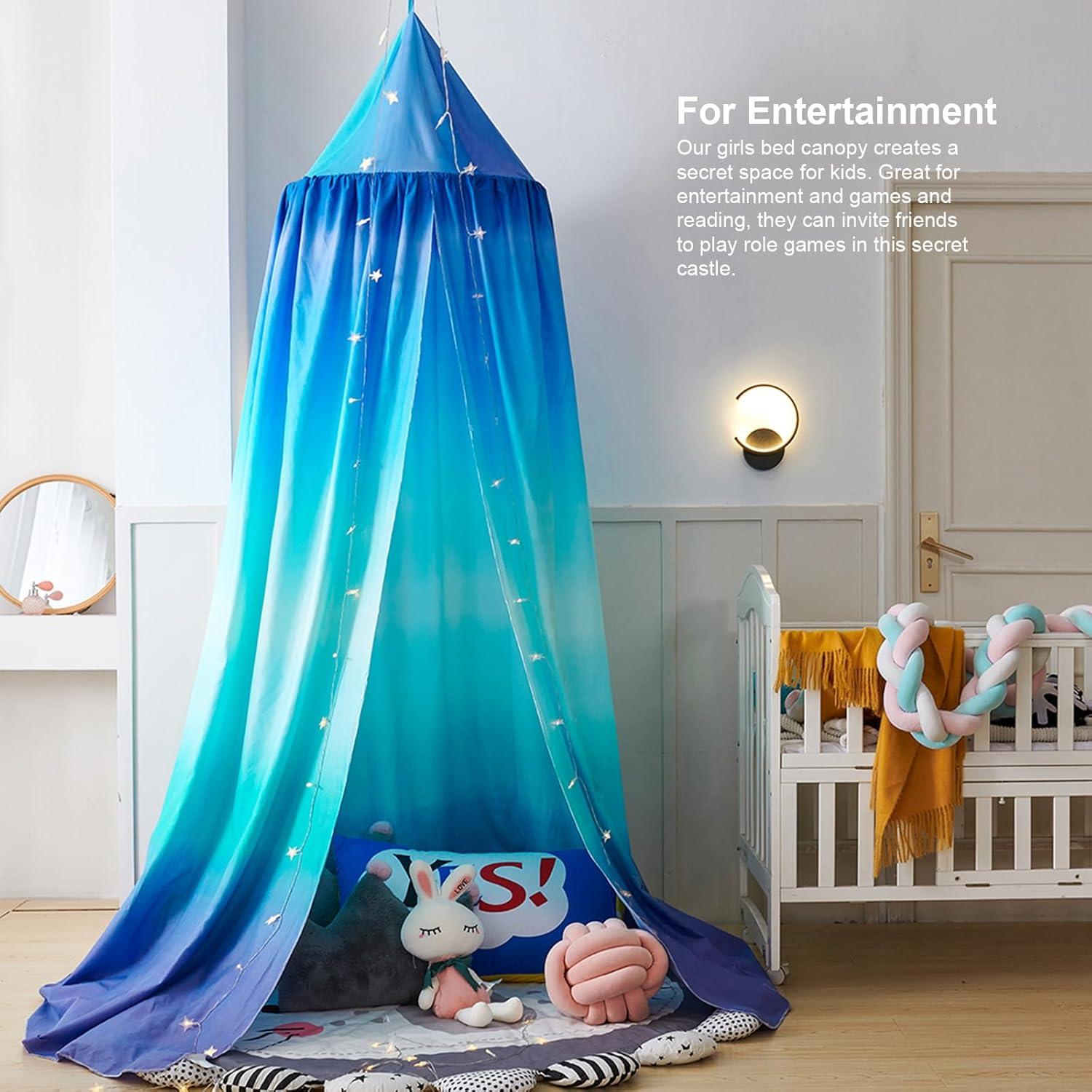 Dosel Colgante para Niños YMLH Cielo Estrellado Azul 270 cm