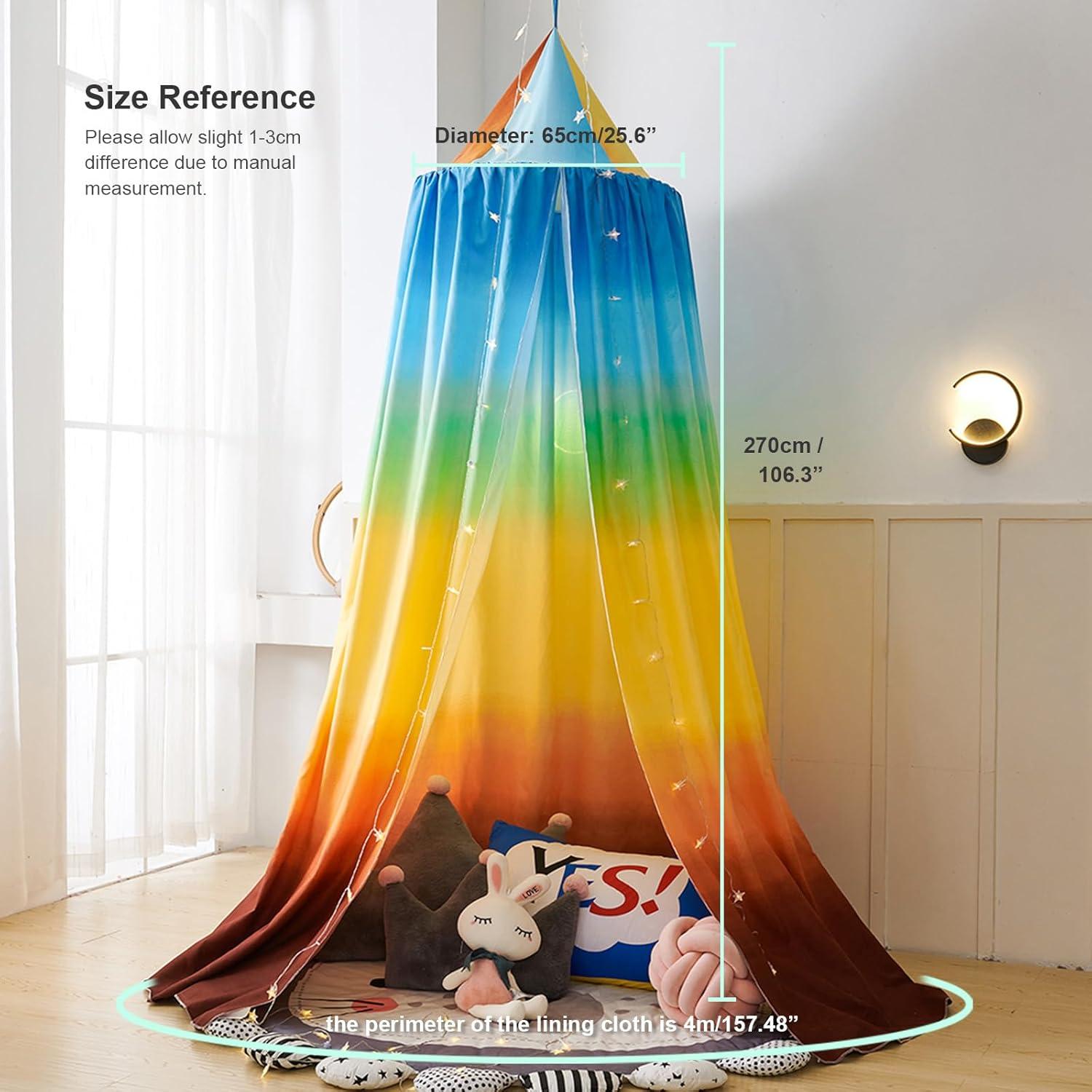 Dosel Colgante para Niños YMLH Cielo Estrellado Azul 270 cm