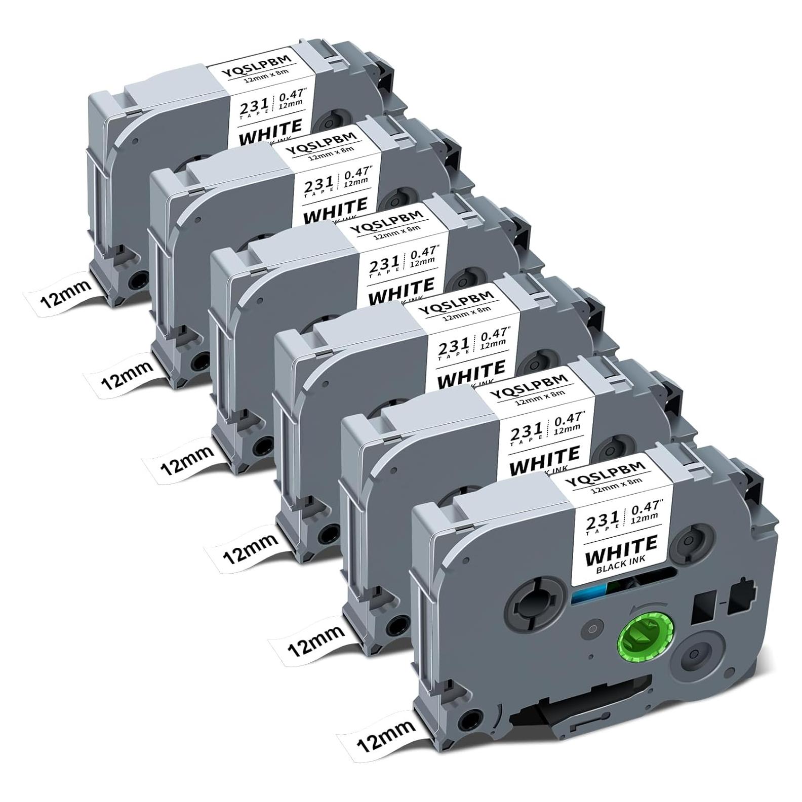 Paquete de 6 cintas de etiquetas P Touch Brother TZe-231 12mm