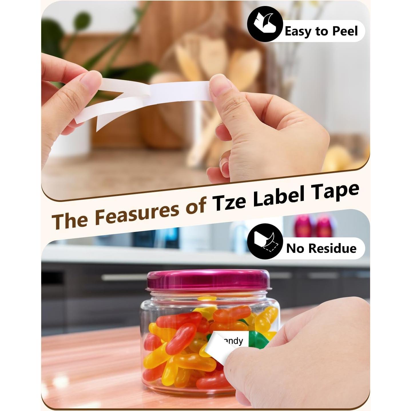 Paquete de 6 cintas de etiquetas P Touch Brother TZe-231 12mm