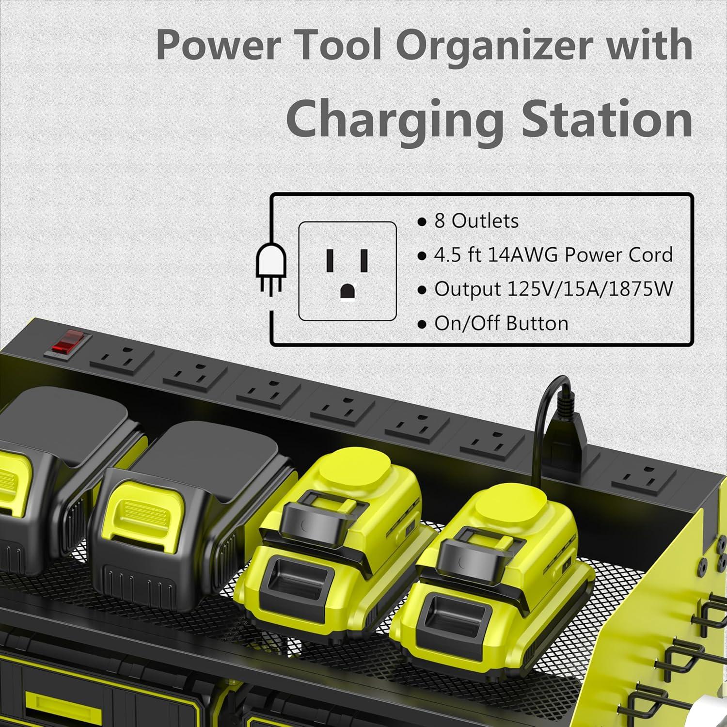 Soporte de Almacenamiento para Taladros Luffioner Verde 3 Capas