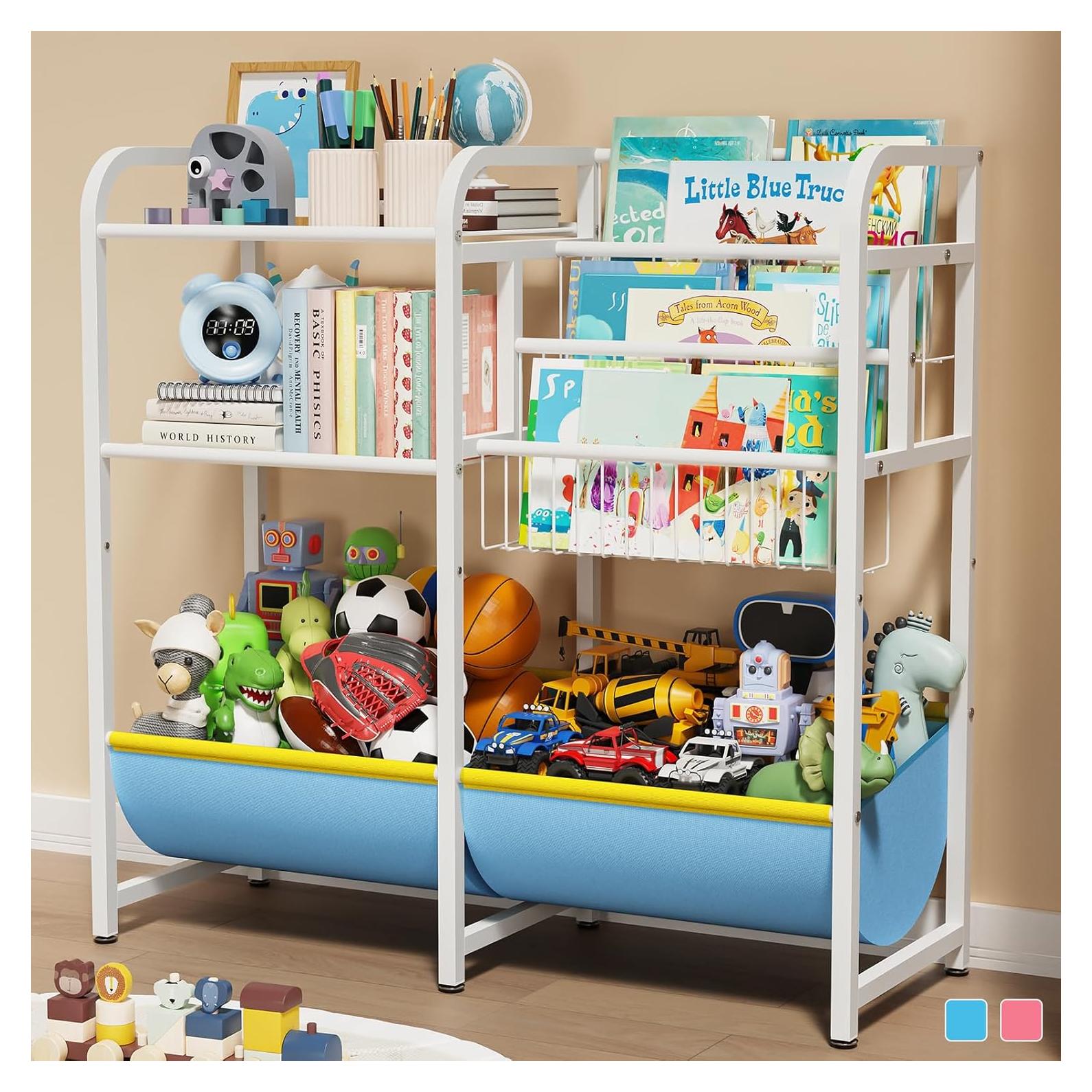 Estantería Montessori GUIBUKEYAN 3 en 1 para Niños Azul