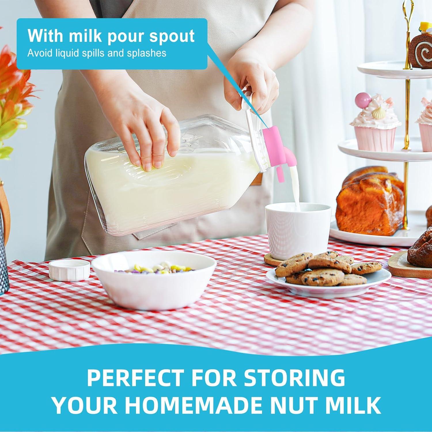 Paquete de 2 botellas de vidrio 1.9L con tapa hermética Absovetu