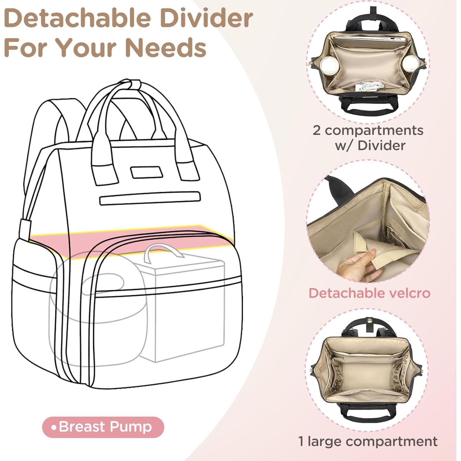 Mochila Extractor de Leche Qualyphant Negra 31L con Compartimento Laptop