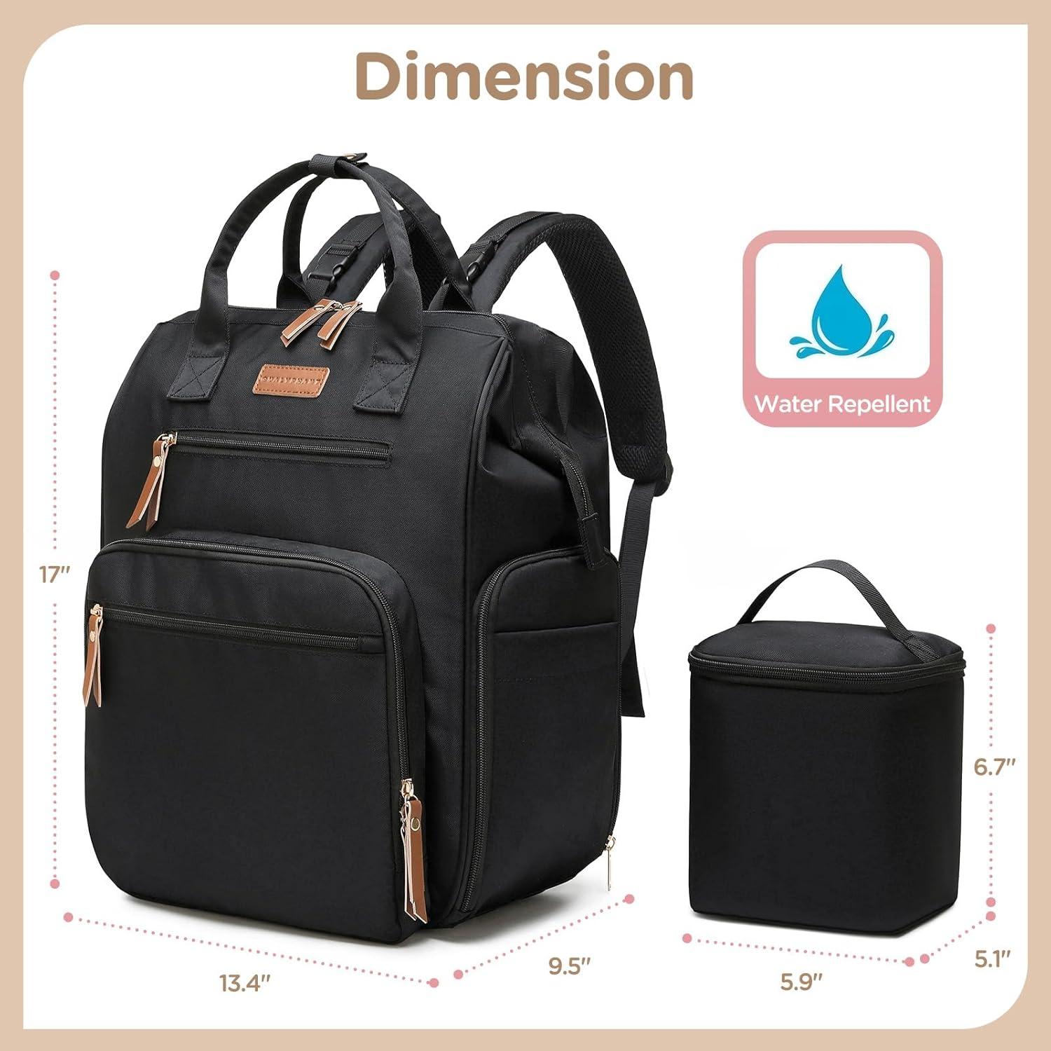 Mochila Extractor de Leche Qualyphant Negra 31L con Compartimento Laptop