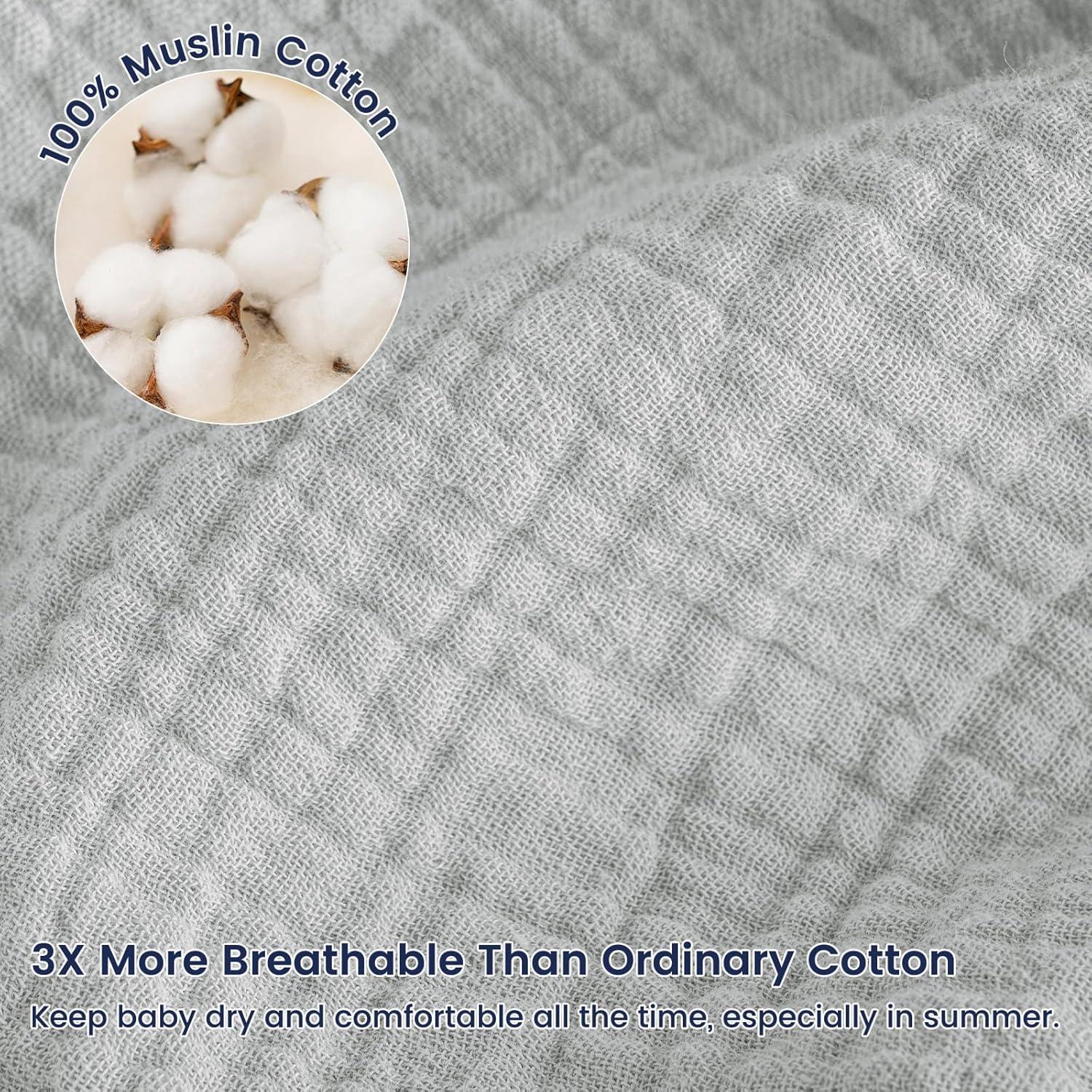 Saco de Dormir PHF 100% Algodón Muselina 0-6 Meses Nubes