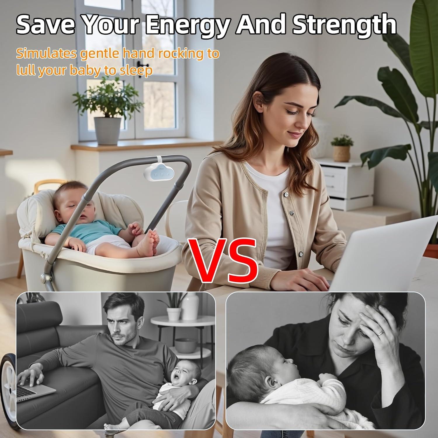 Balanceador Silencioso Universal Pinkart para Cochecito - 3 Velocidades y 4 Temporizadores