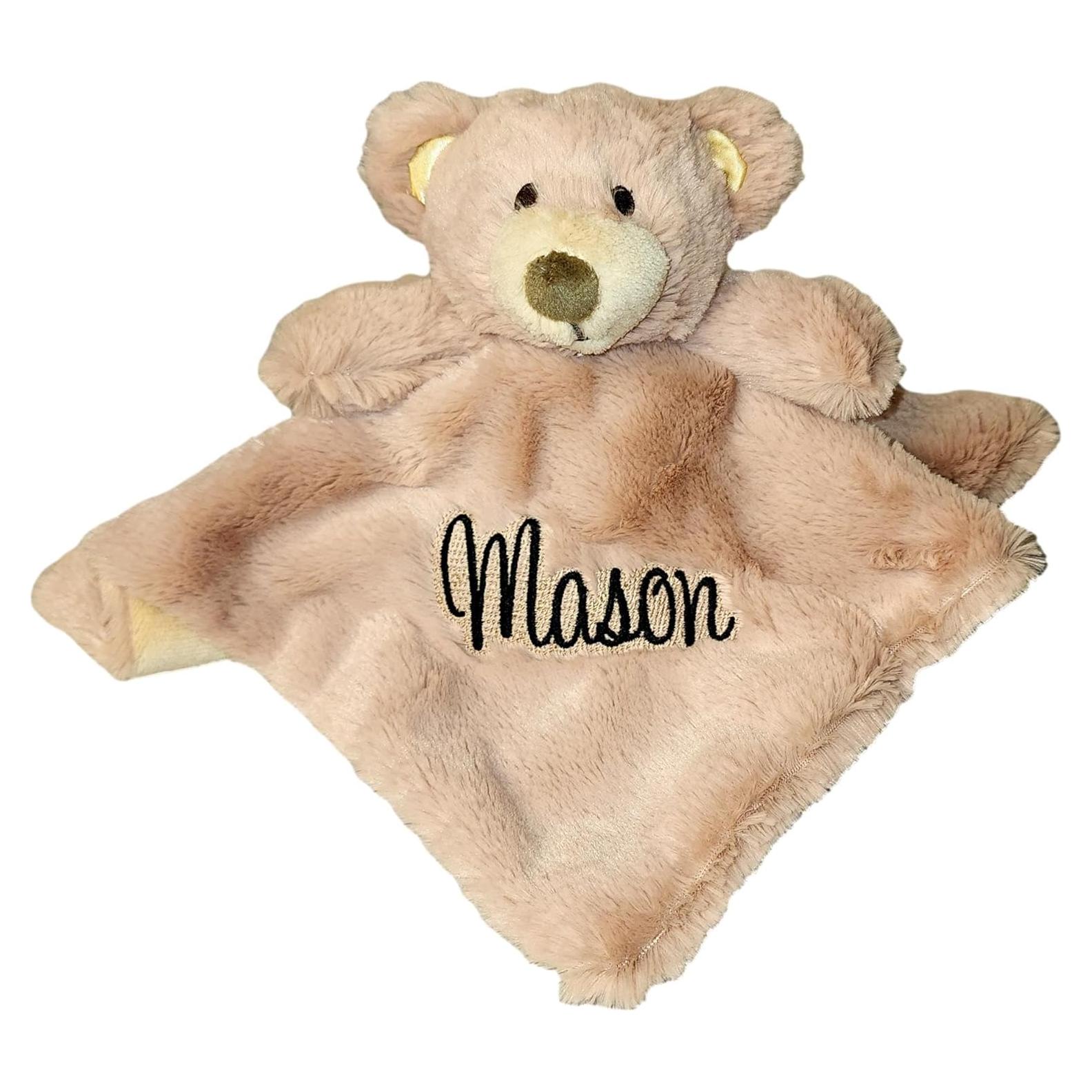 Manta de Seguridad Personalizada SONA G con Oso Marrón 35.56 cm