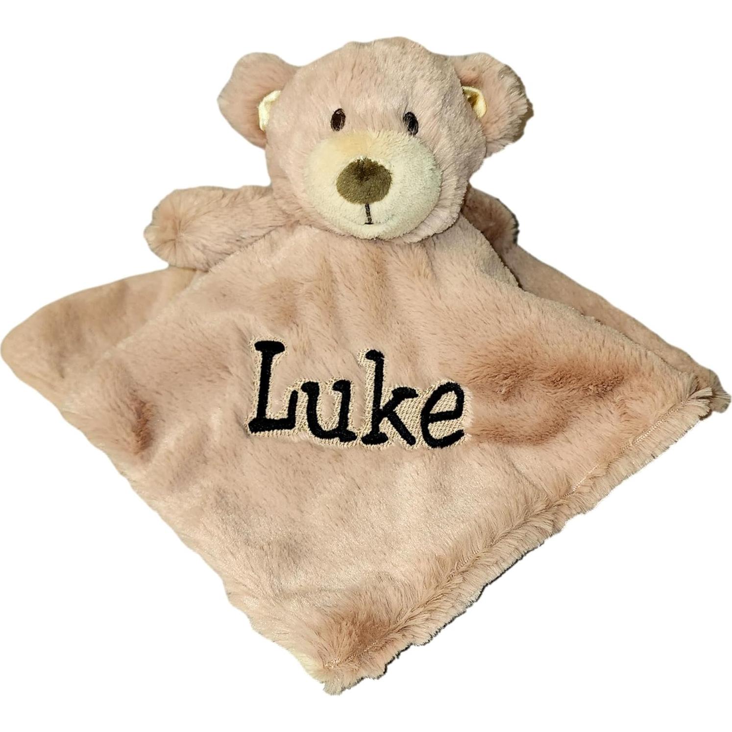 Manta de Seguridad Personalizada SONA G con Oso Marrón 35.56 cm